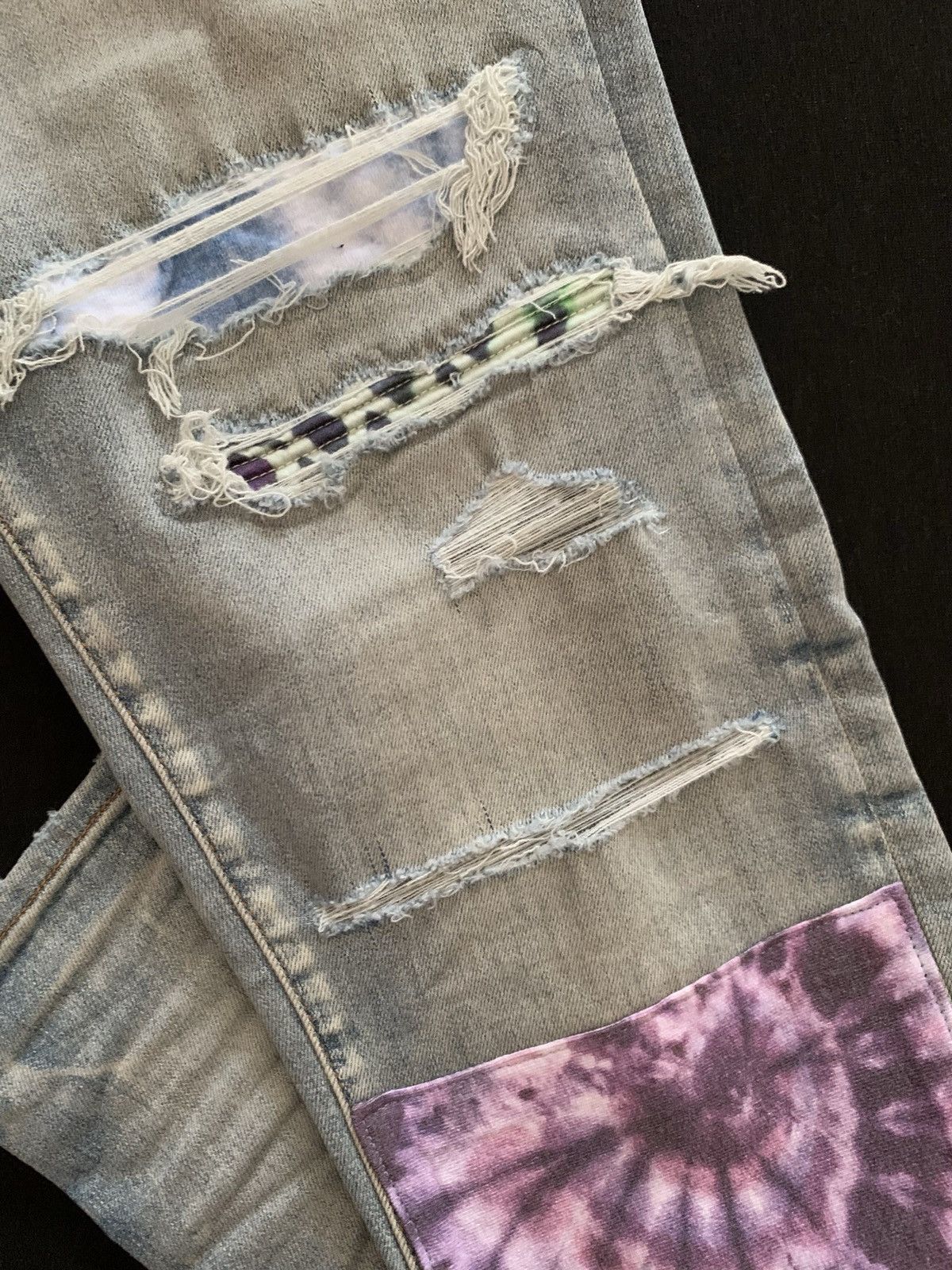 Amiri Amiri Tie Dye Art Patch Skinny Denim Size US 34 / EU 50 - 3 Thumbnail