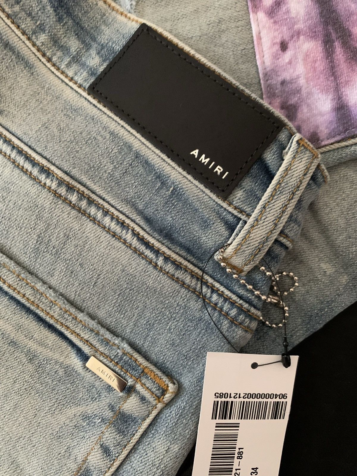 Amiri Amiri Tie Dye Art Patch Skinny Denim Size US 34 / EU 50 - 6 Thumbnail