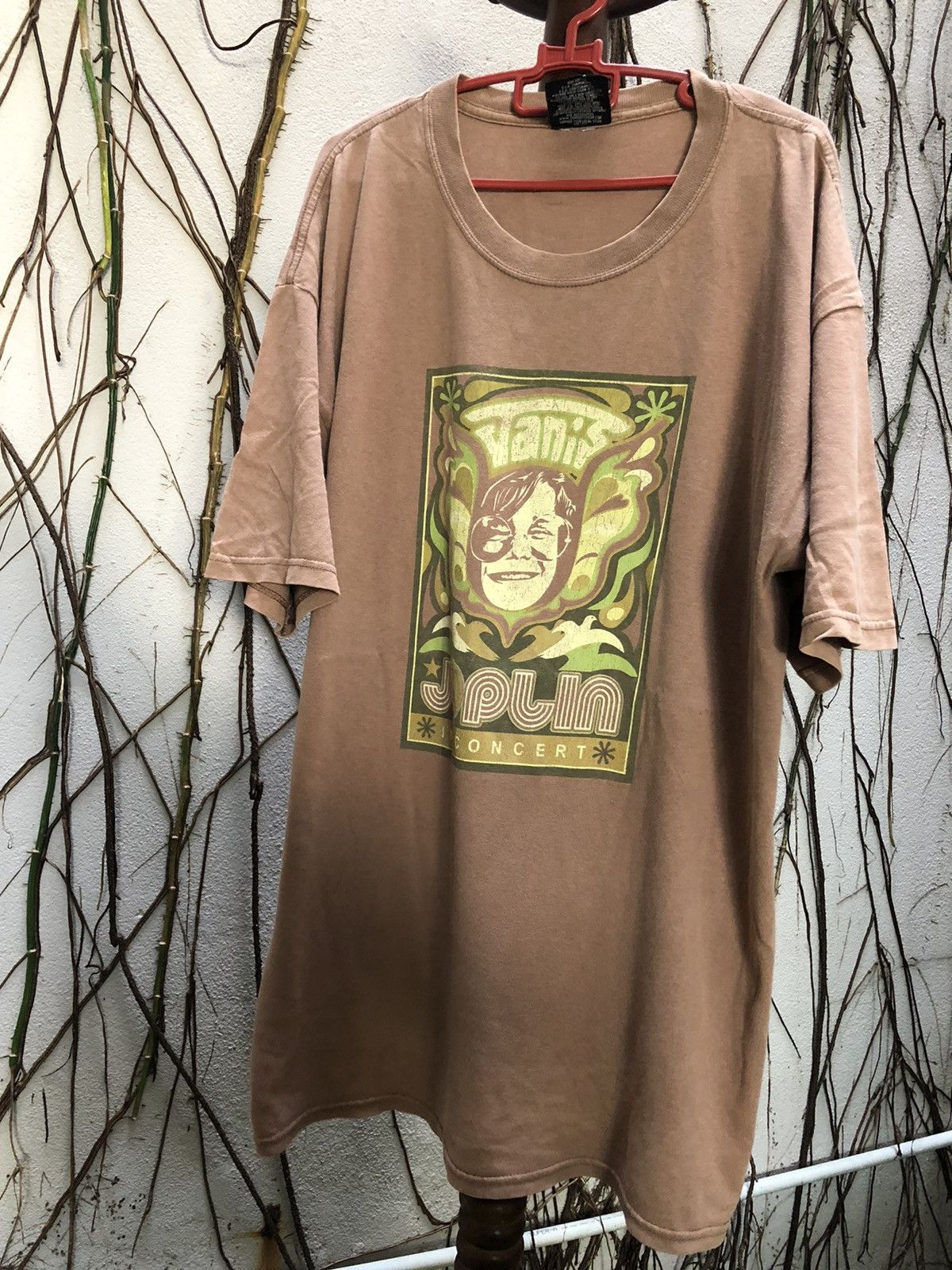 Image of Band Tees x Rock T Shirt Vintage Janis Joplin in Beige, Men's (Size XL)