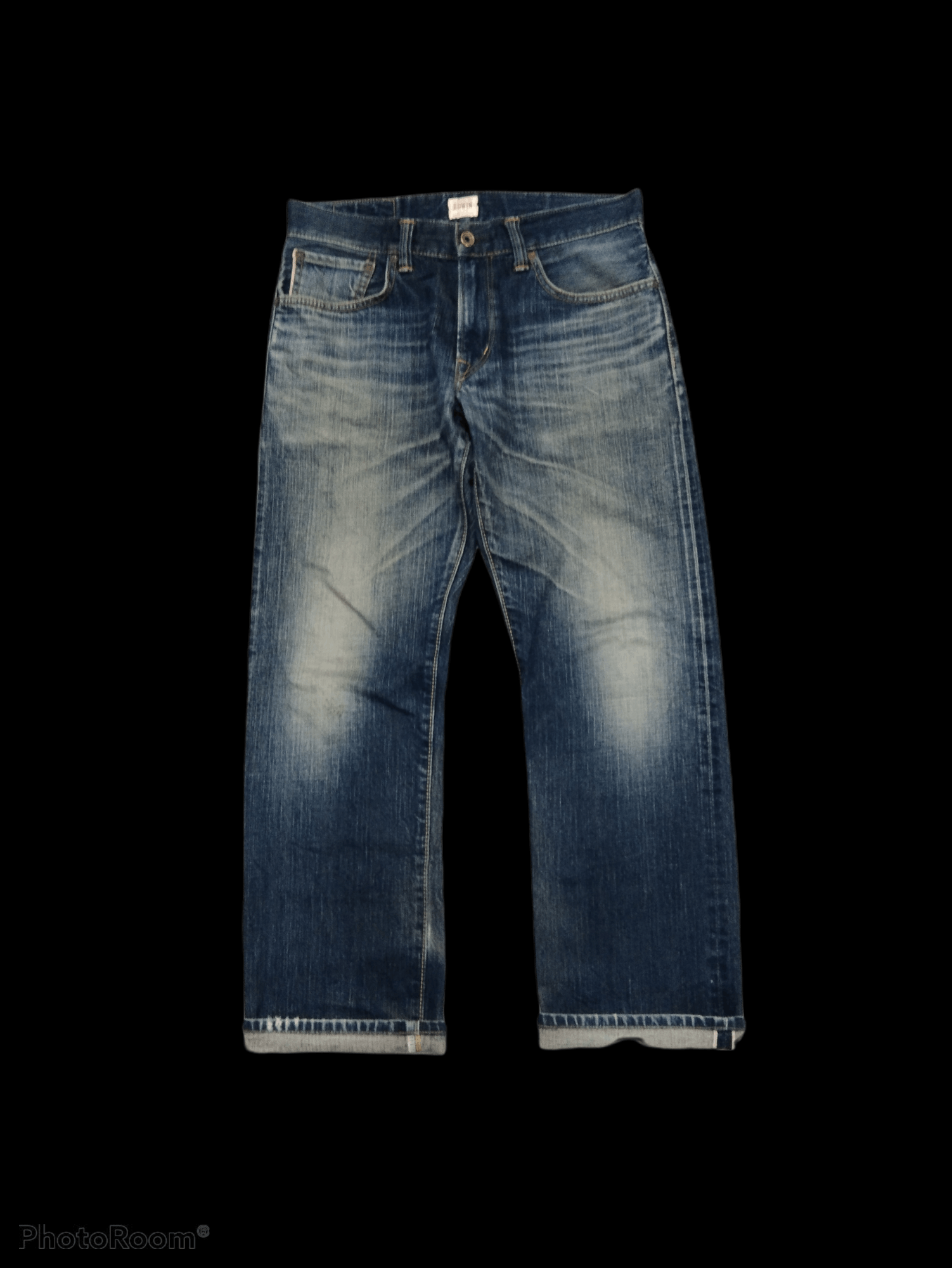 Image of Distressed Denim x Edwin Distressed Edwin 505Zxx Selvedge Denim Pants in Blue Distressed (Size 31)