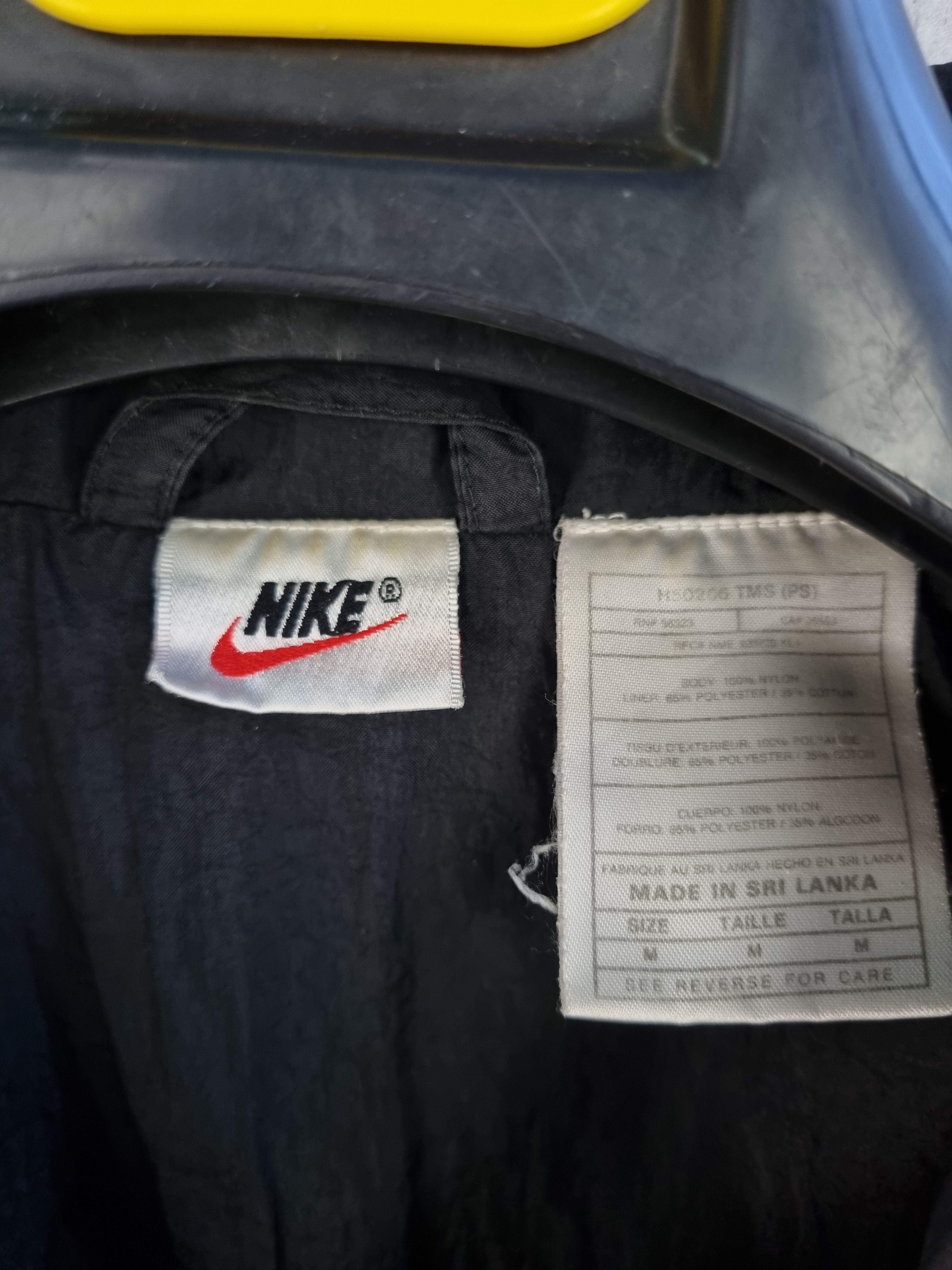Nike × Vintage Vintage 90s Nylon Navy Nike Track Top Parachute Jacket Size US M / EU 48-50 / 2 - 4 Thumbnail