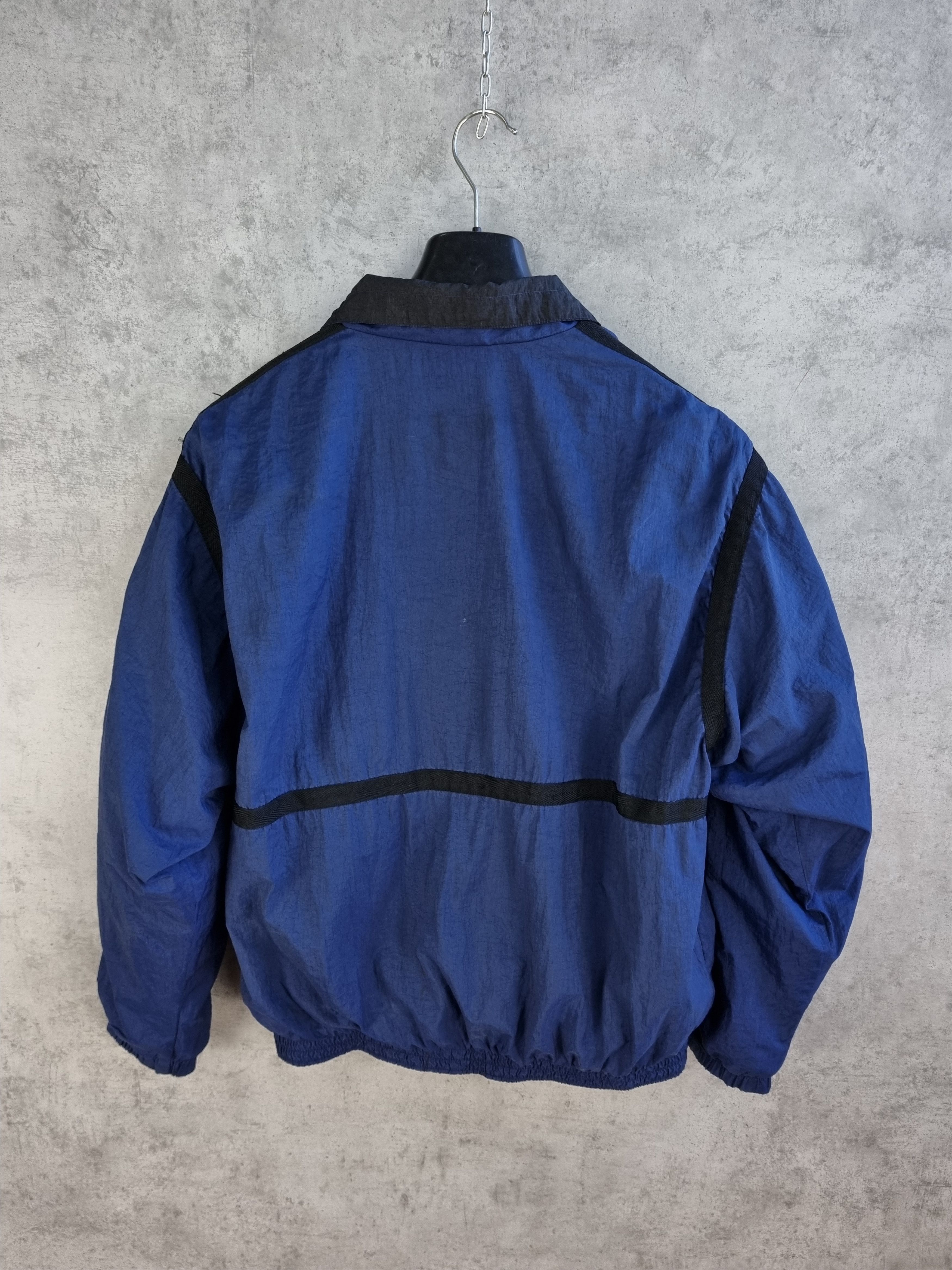 Nike × Vintage Vintage 90s Nylon Navy Nike Track Top Parachute Jacket Size US M / EU 48-50 / 2 - 6 Thumbnail
