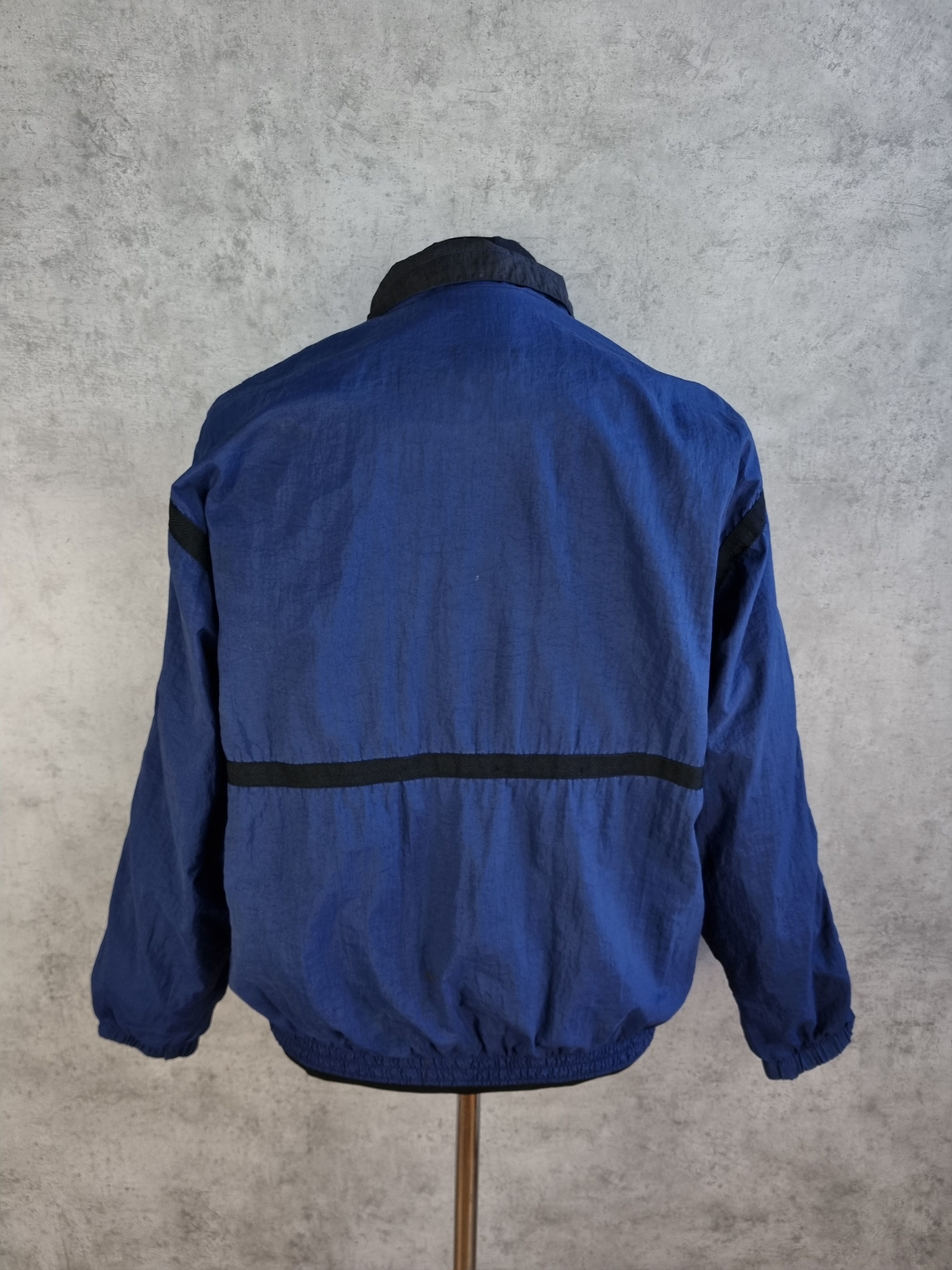 Nike × Vintage Vintage 90s Nylon Navy Nike Track Top Parachute Jacket Size US M / EU 48-50 / 2 - 3 Thumbnail
