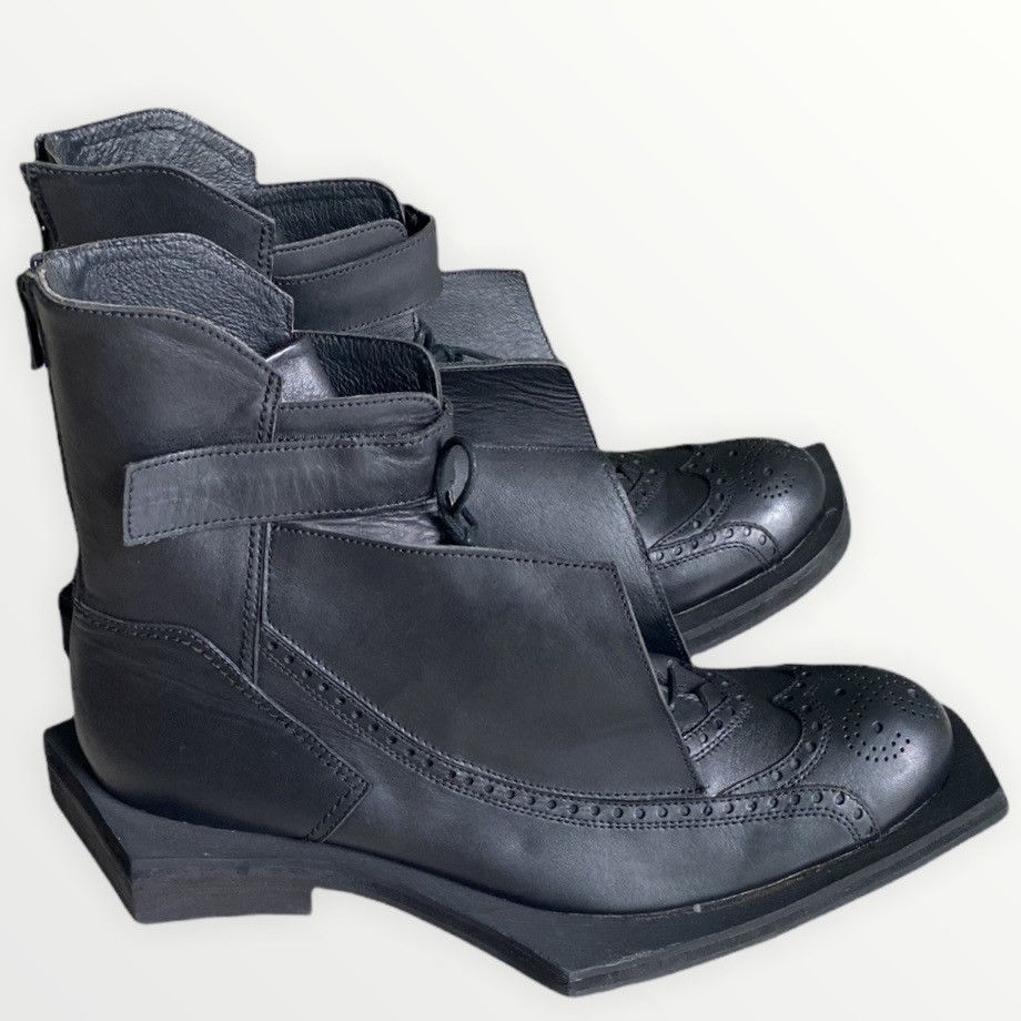 Juun.J Runway Fall 2011 Geometric Brogue Boots Collab With Kiroic Size US 11 / EU 44 - 2 Thumbnail