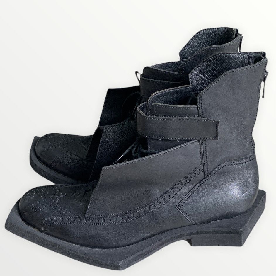 Juun.J Runway Fall 2011 Geometric Brogue Boots Collab With Kiroic Size US 11 / EU 44 - 3 Thumbnail