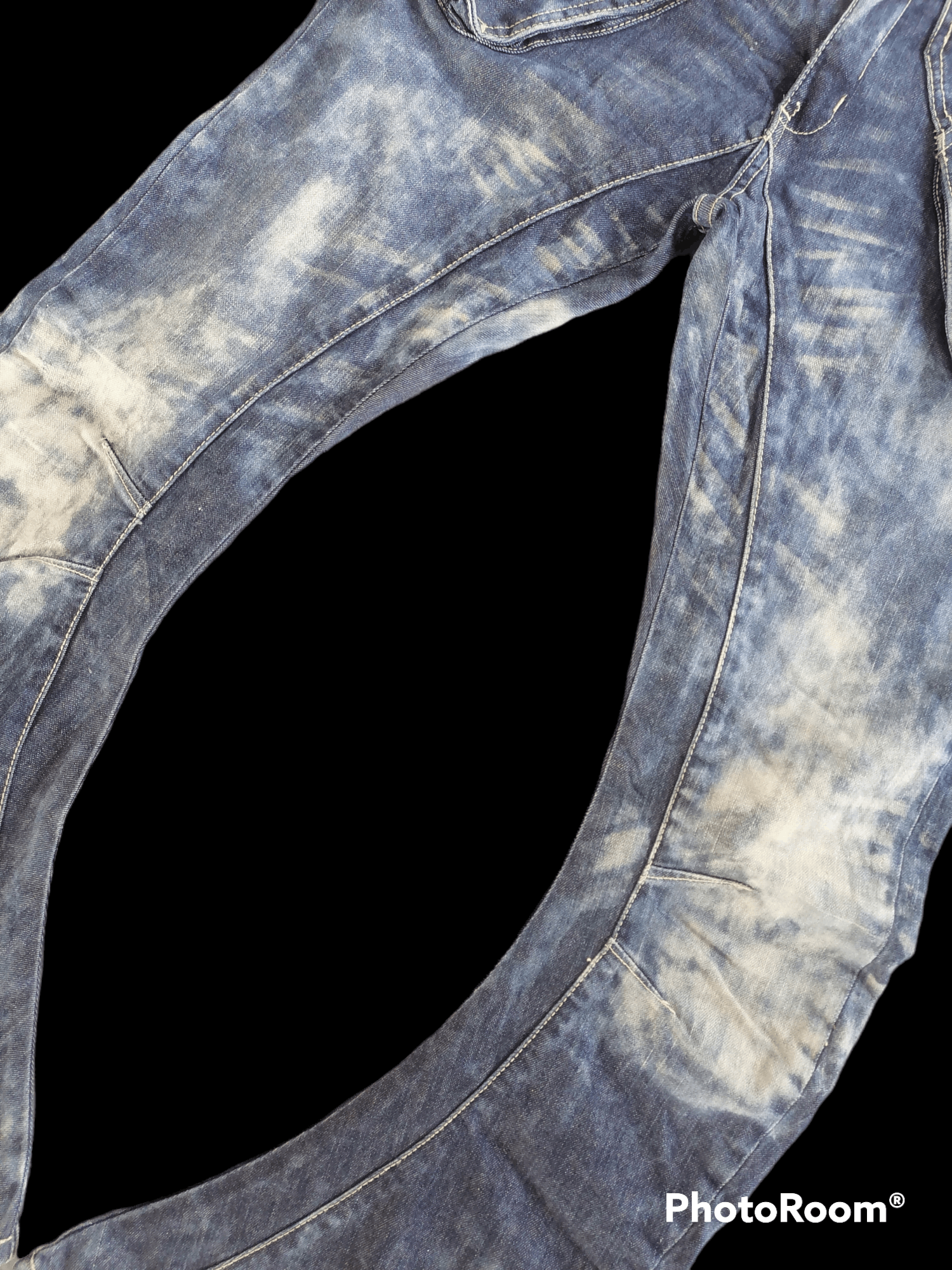Japanese Brand × PPFM PPFM Curve Claw Mark Acid Wash Distressed Denim Pants Size US 33 - 4 Thumbnail