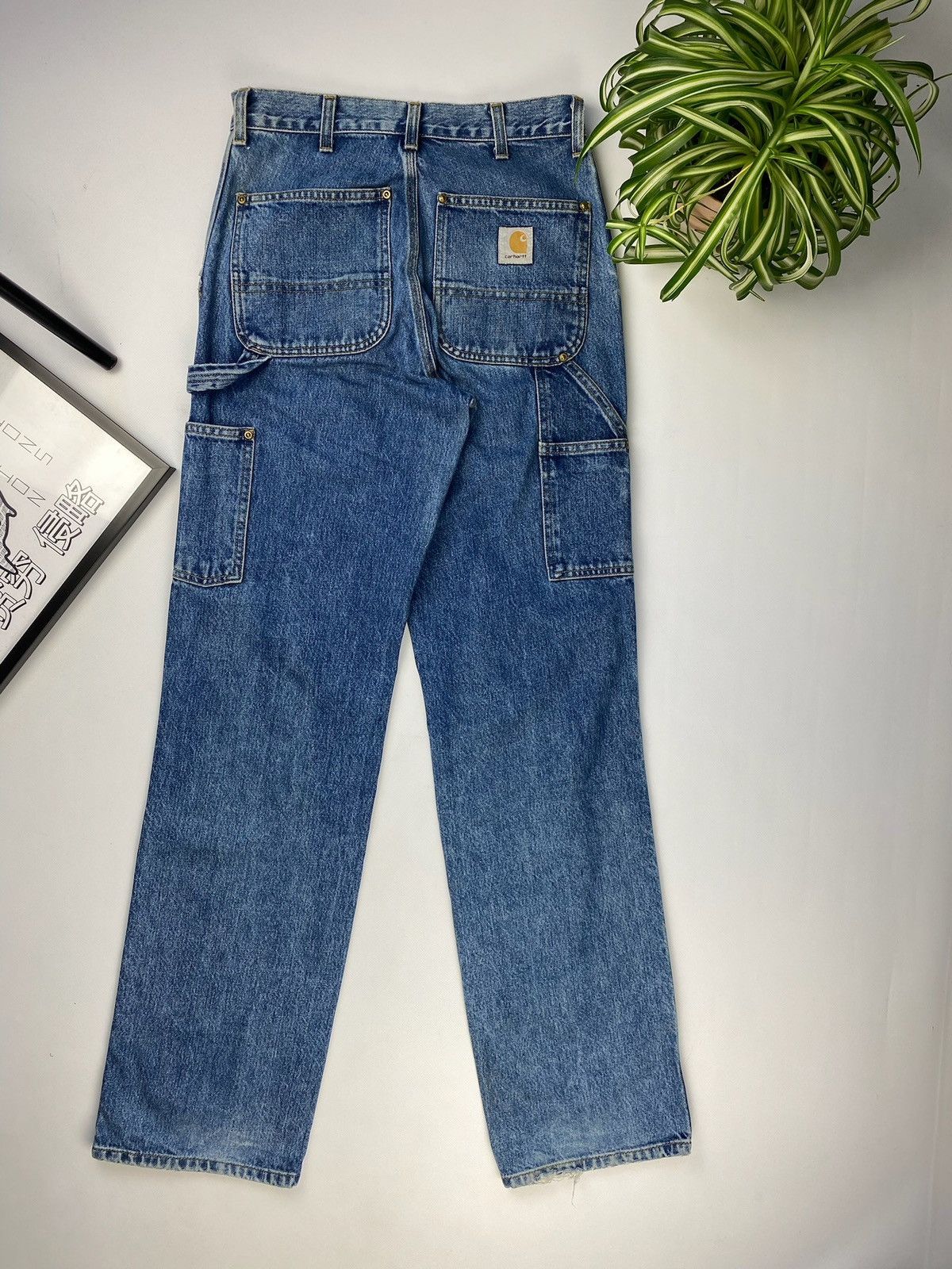Carhartt × Vintage Carhartt Essential Carpenter Jeans Leather Patch Size US 28 / EU 44 - 1 Thumbnail