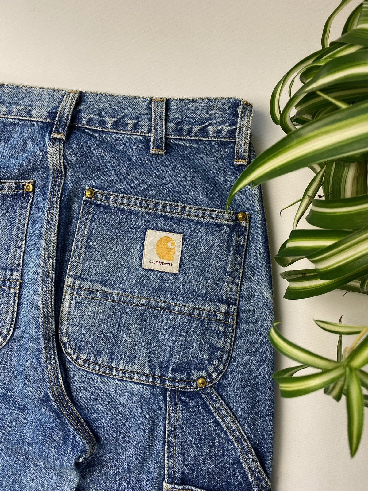 Carhartt × Vintage Carhartt Essential Carpenter Jeans Leather Patch Size US 28 / EU 44 - 7 Thumbnail