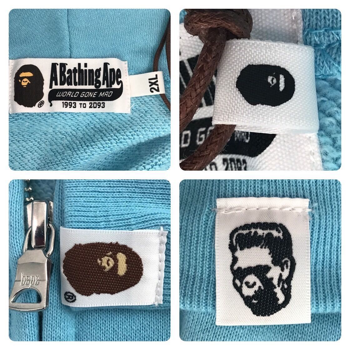 Bape BAPE logo multi fonts shark full zip hoodie a bathing ape Size US XXL / EU 58 / 5 - 8 Thumbnail