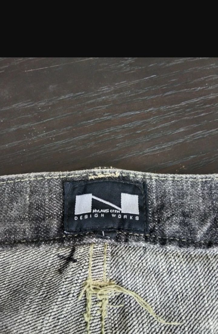 If Six Was Nine DiSTRESSED PACTHWORK NYLAUS CREW DESIGN WORK DENIM PANTS Size US 31 - 8 Thumbnail
