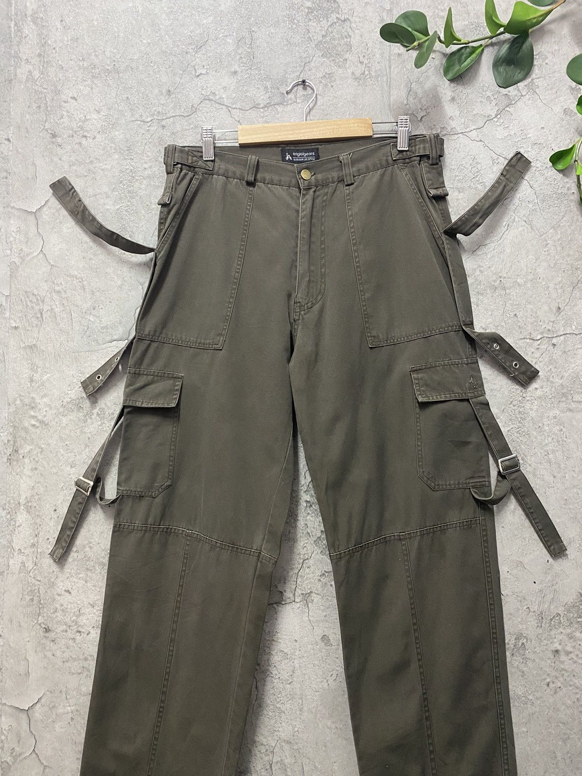 Le Grande Bleu (L.G.B.) Origialgears Japan Parachute Multi Pocket Baggy Cargo Pants Size US 32 / EU 48 - 4 Thumbnail