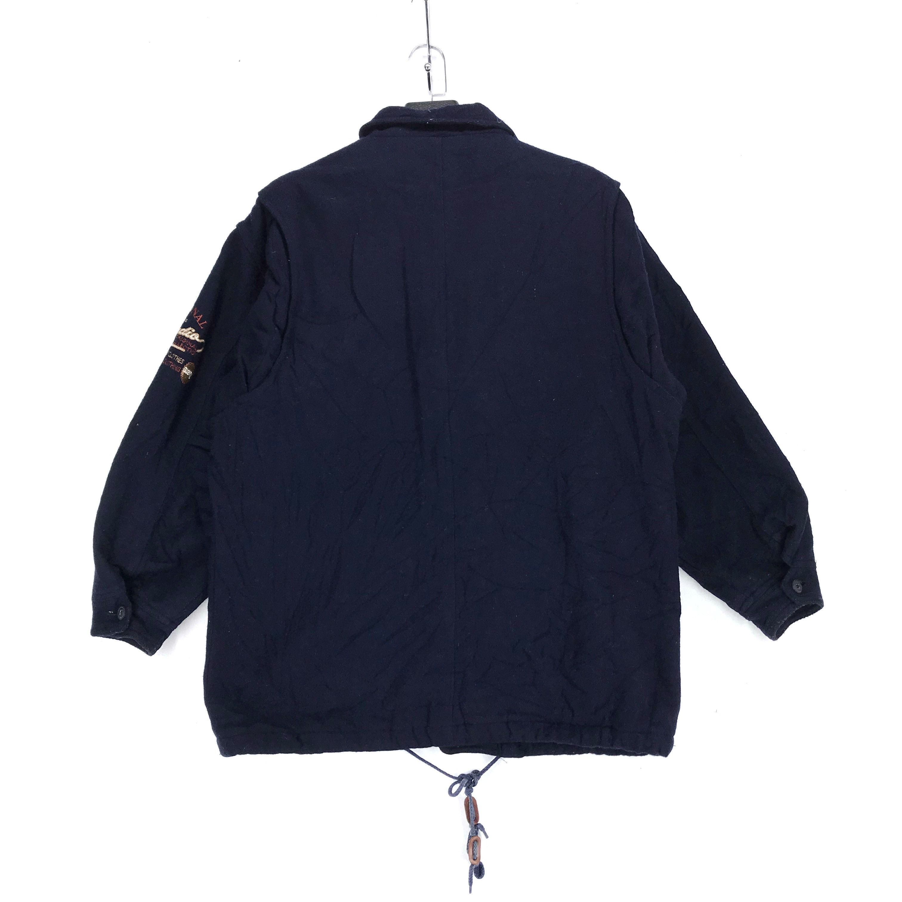 Japanese Brand Pract Studio Embroidered Wool Chore Jacket #2641-105 Size US M / EU 48-50 / 2 - 9 Thumbnail