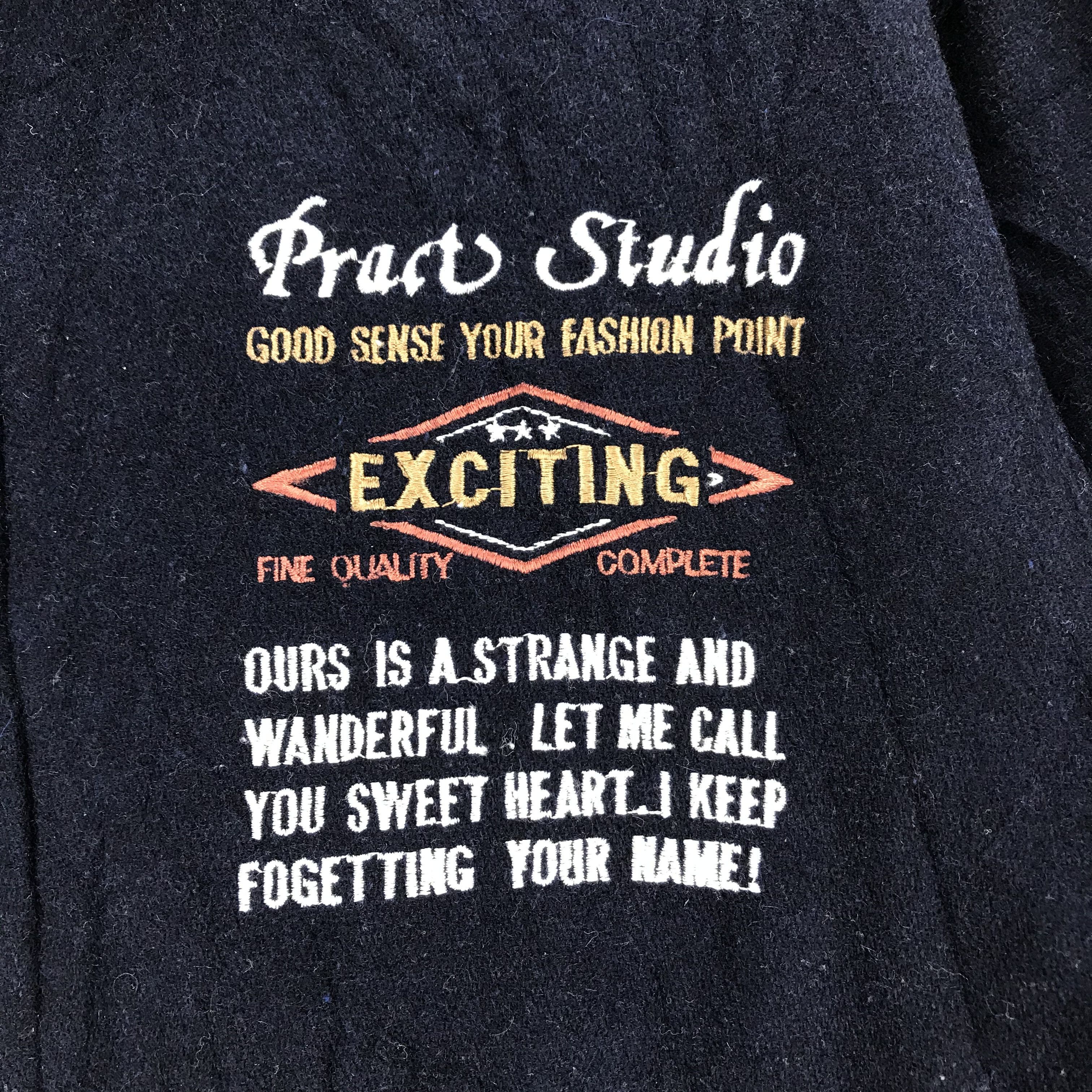 Japanese Brand Pract Studio Embroidered Wool Chore Jacket #2641-105 Size US M / EU 48-50 / 2 - 3 Thumbnail