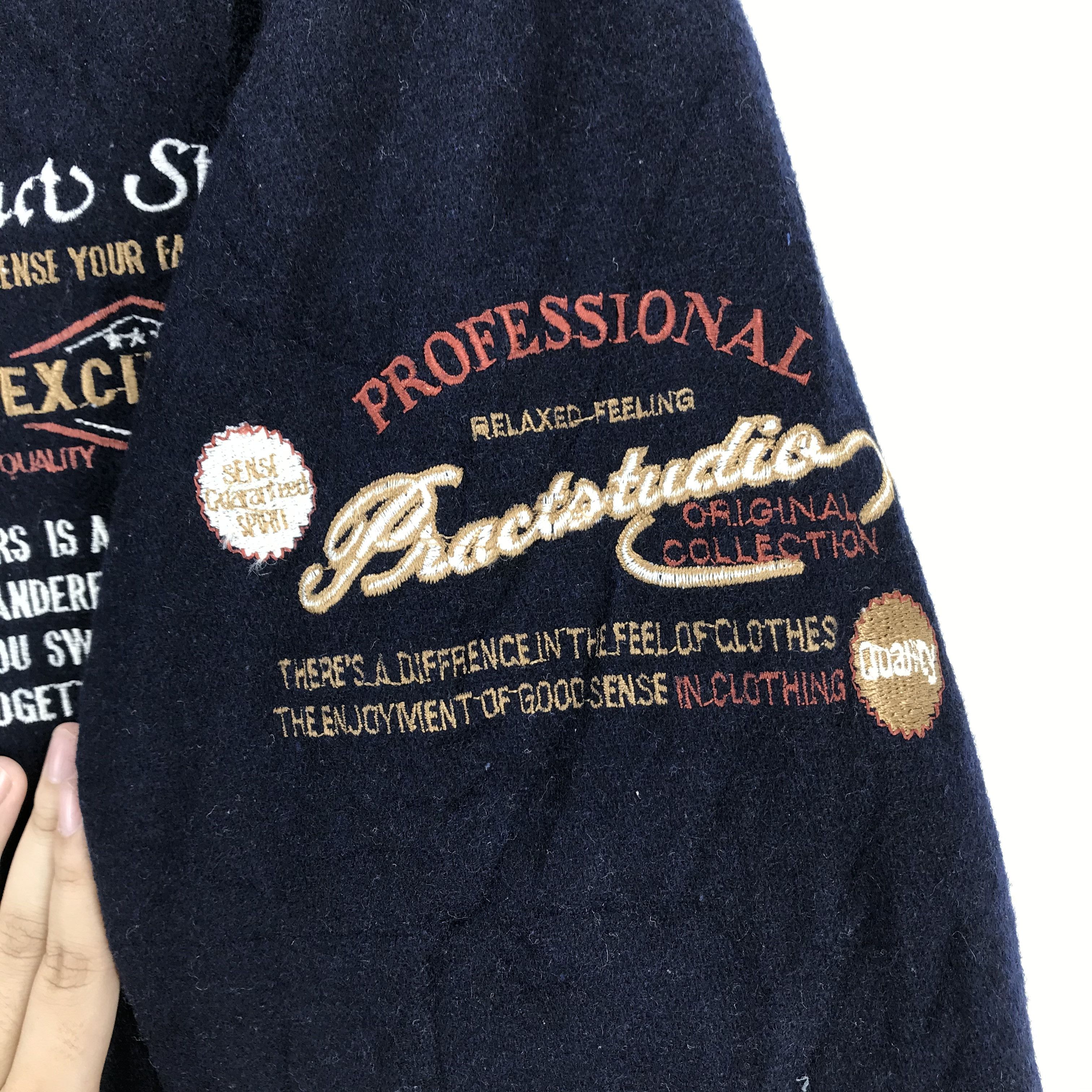 Japanese Brand Pract Studio Embroidered Wool Chore Jacket #2641-105 Size US M / EU 48-50 / 2 - 6 Thumbnail