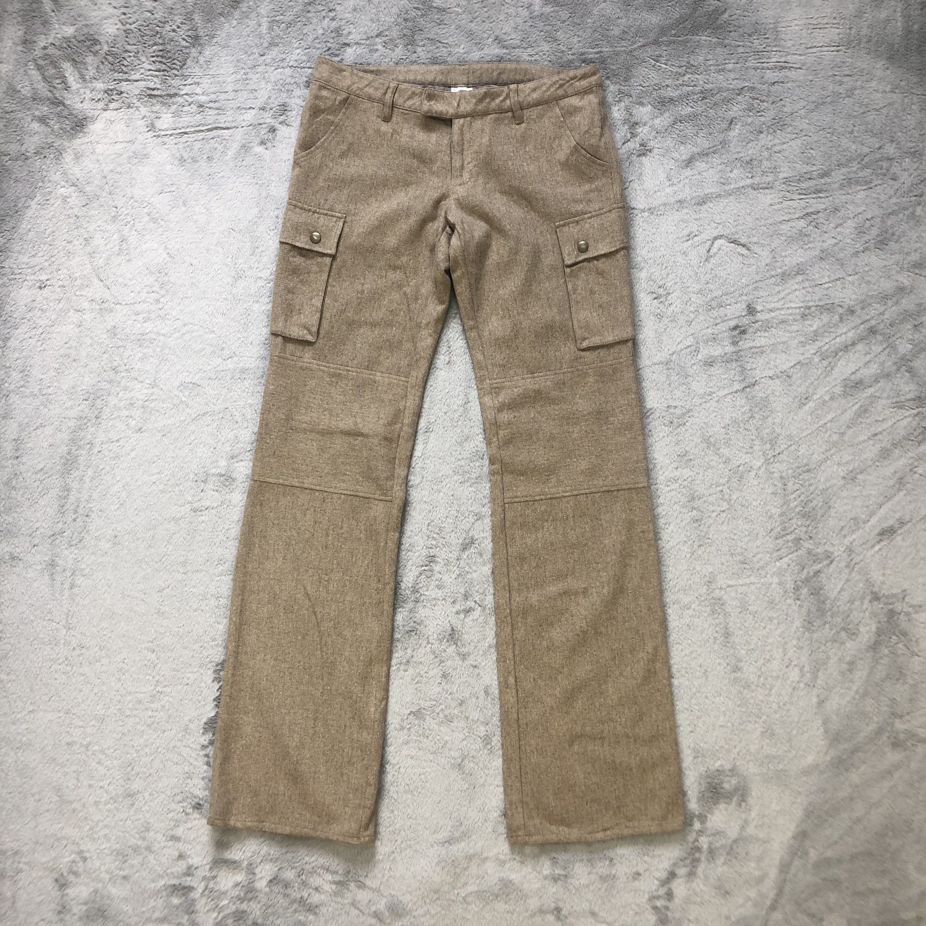 Japanese Brand D FILANT 6 POCKET CARGO WOOL PANT #6625-77 Size 32" / US 10 / IT 46 - 1 Thumbnail