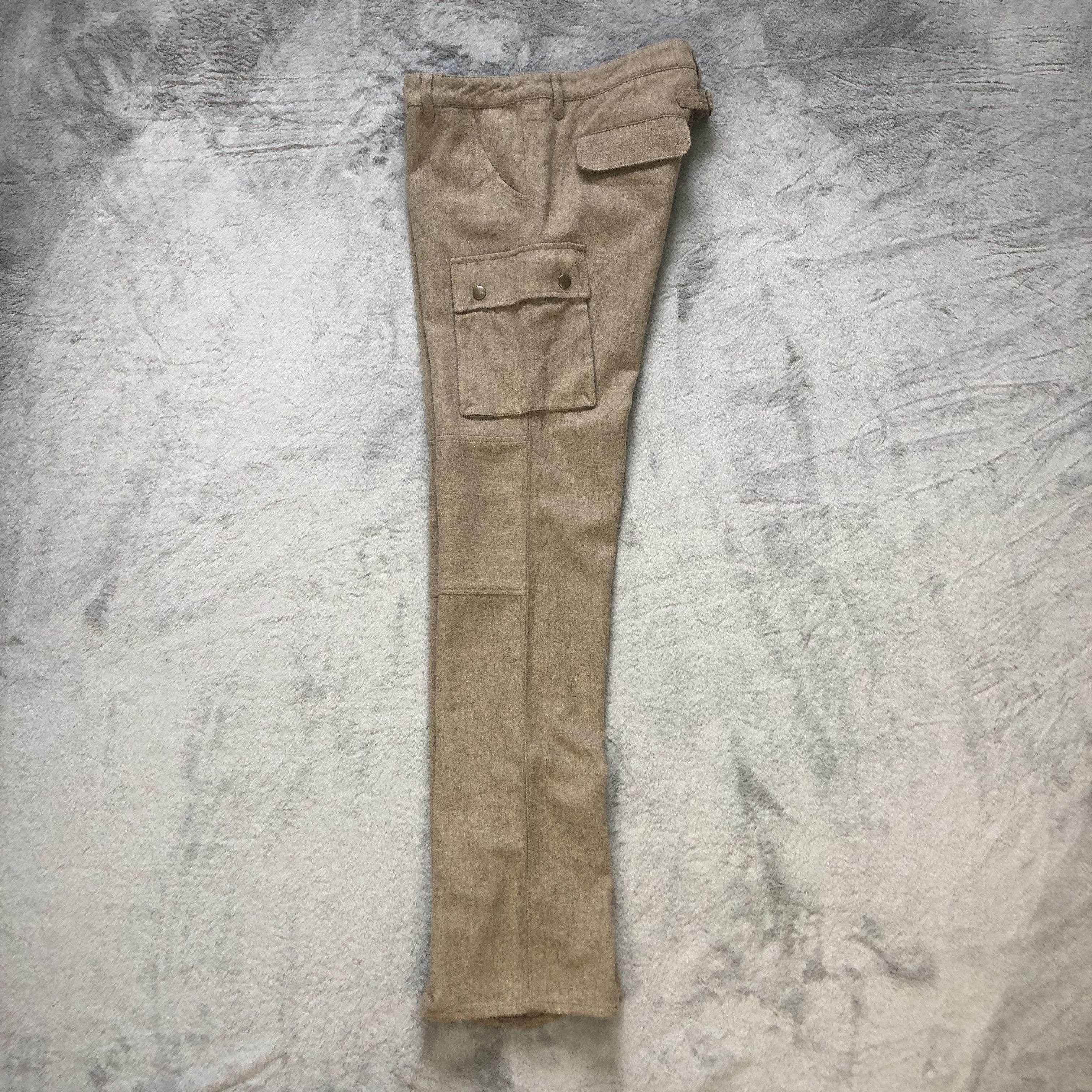 Japanese Brand D FILANT 6 POCKET CARGO WOOL PANT #6625-77 Size 32" / US 10 / IT 46 - 11 Thumbnail