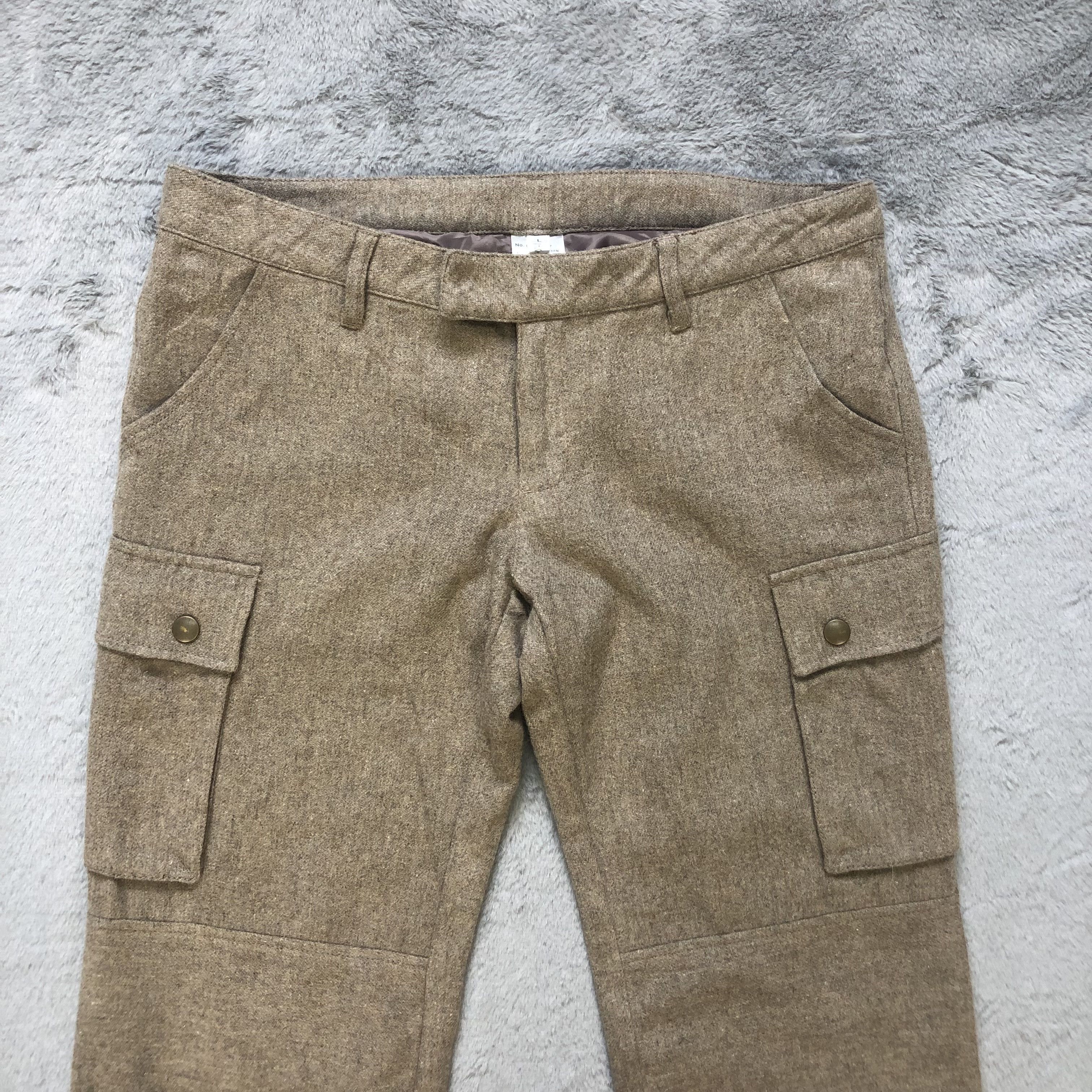 Japanese Brand D FILANT 6 POCKET CARGO WOOL PANT #6625-77 Size 32" / US 10 / IT 46 - 2 Thumbnail