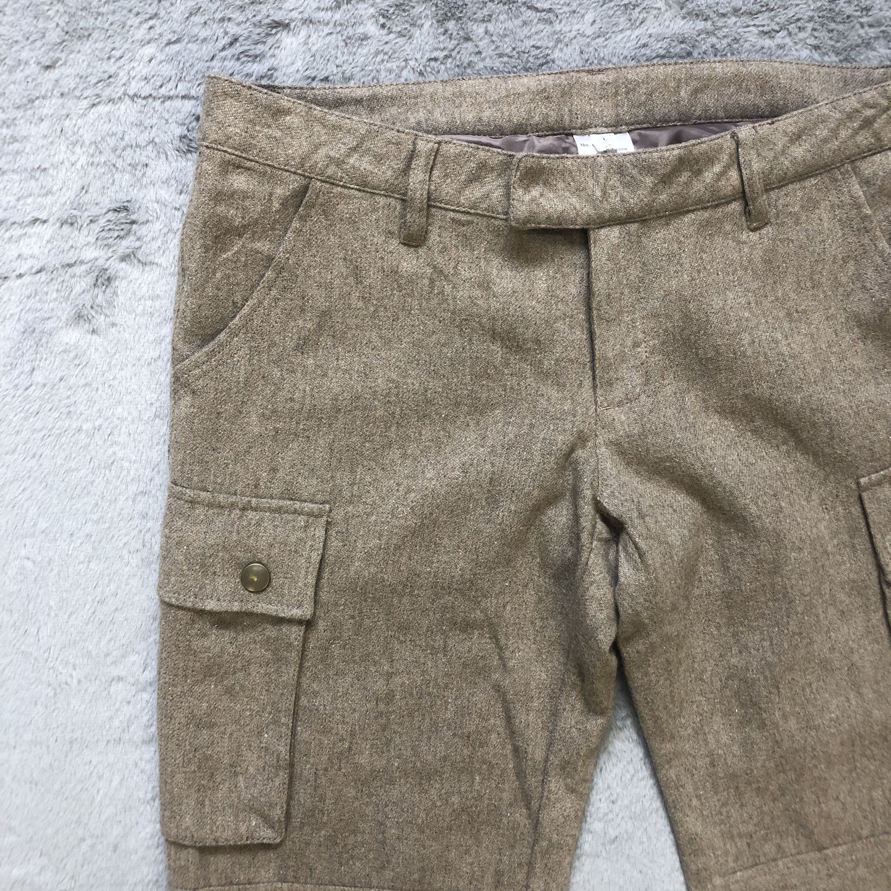 Japanese Brand D FILANT 6 POCKET CARGO WOOL PANT #6625-77 Size 32" / US 10 / IT 46 - 3 Thumbnail