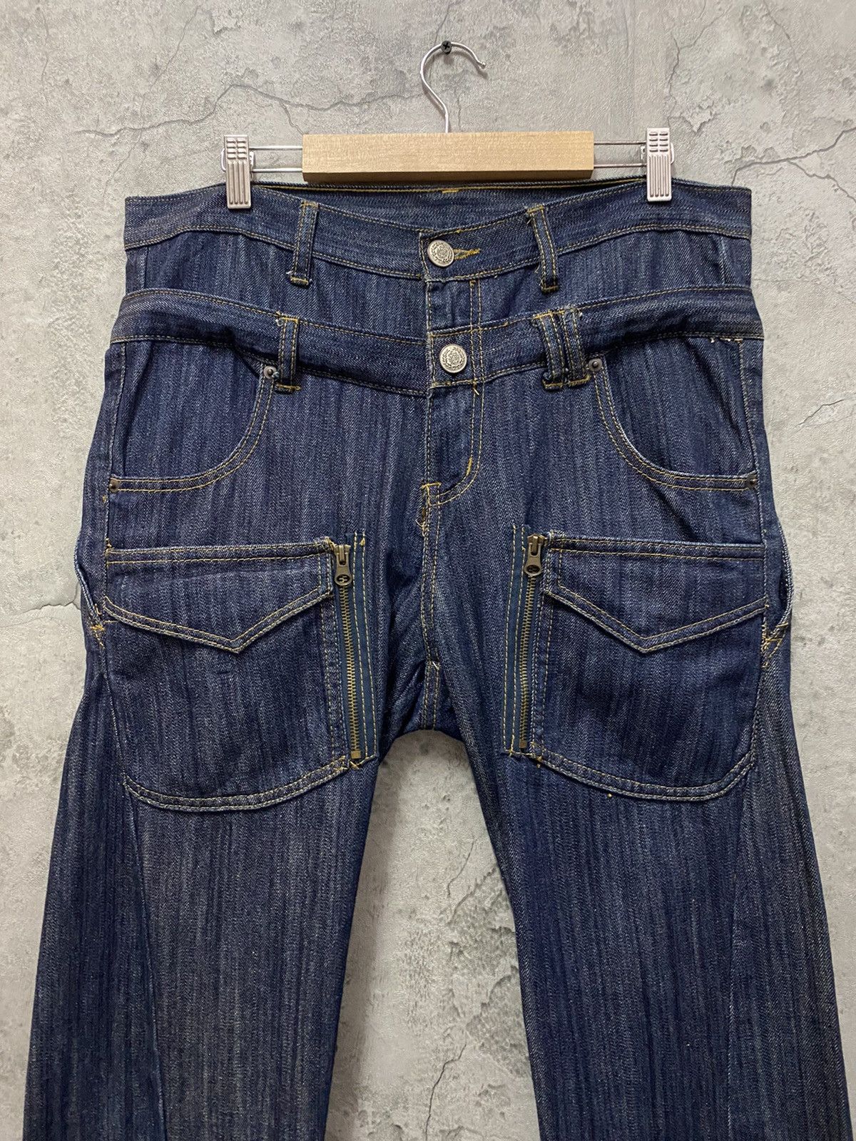 Japanese Brand Japan Brand Decom Cargo Triple Waist Reconstructed Denim Size US 34 / EU 50 - 4 Thumbnail