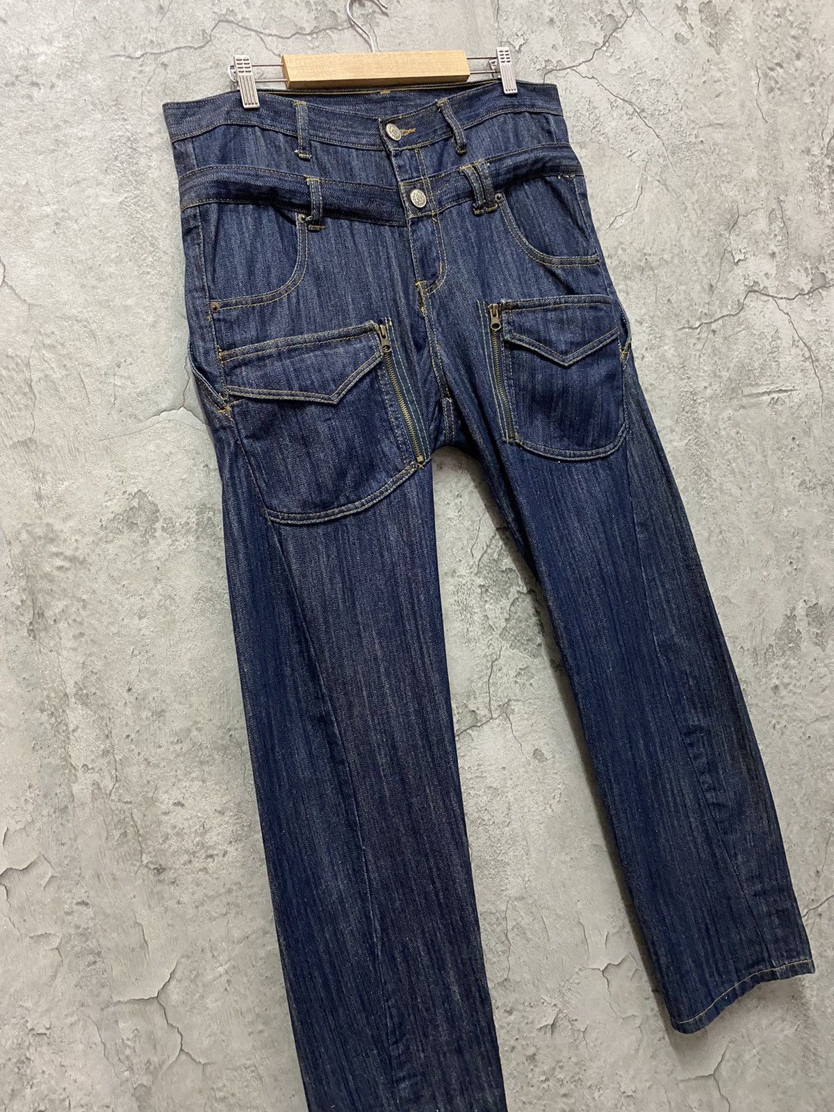 Japanese Brand Japan Brand Decom Cargo Triple Waist Reconstructed Denim Size US 34 / EU 50 - 3 Thumbnail