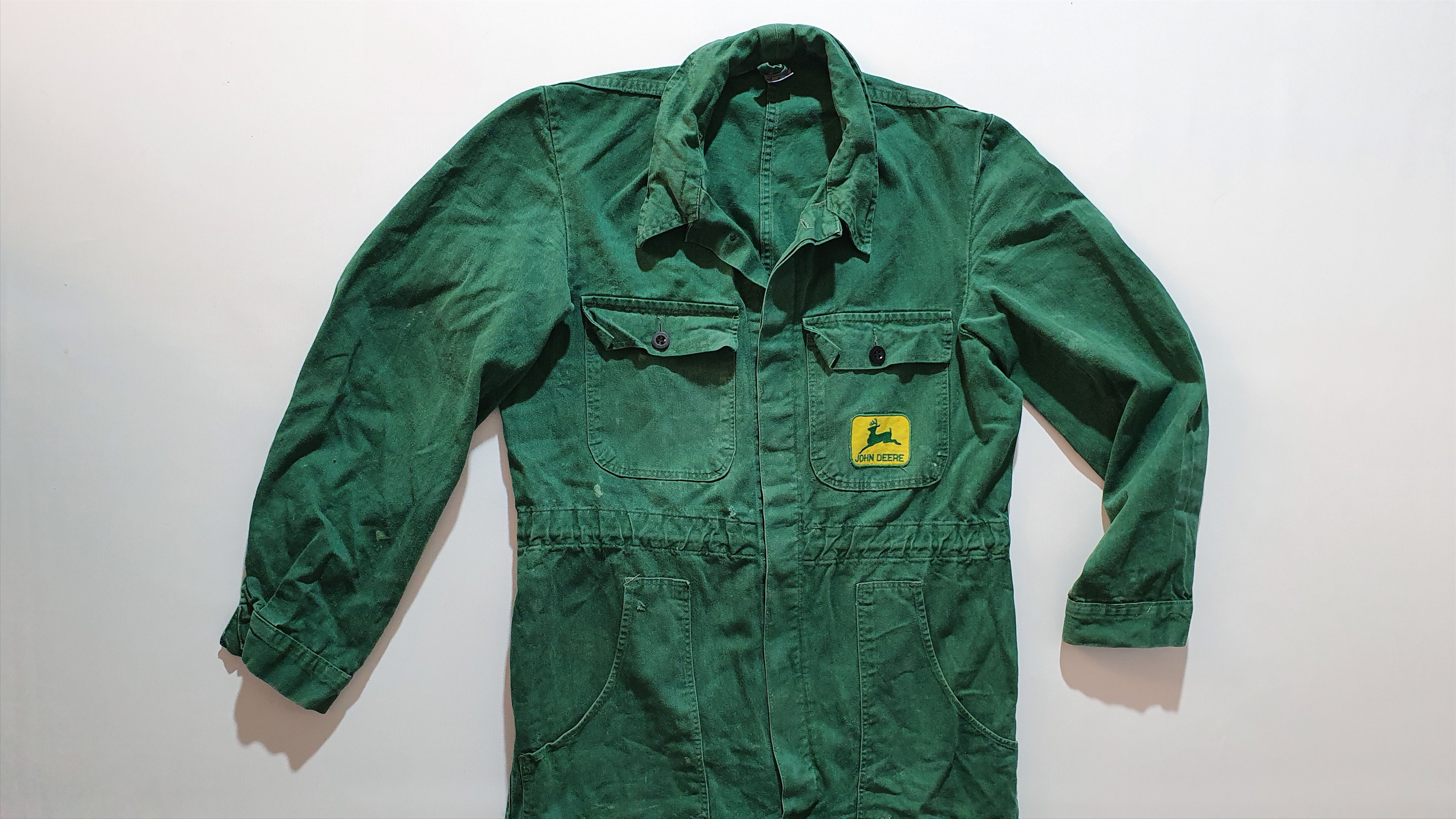 John Deere × Vetra 80s Very Rare Faded John Deere Jumpsuit Overalls Size US 32 / EU 48 - 2 Thumbnail