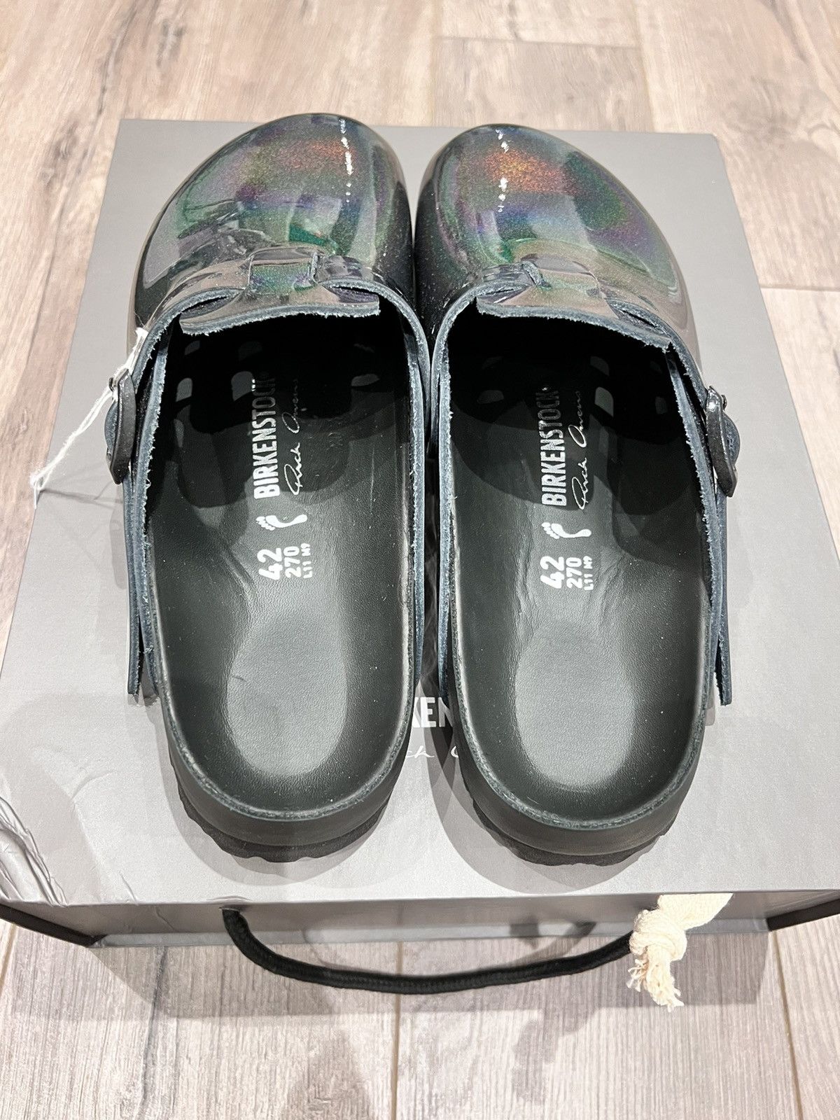 Birkenstock × Rick Owens Rick Owens x BIRKENSTOCK Boston Mix mules Size US 9 / EU 42 - 4 Thumbnail