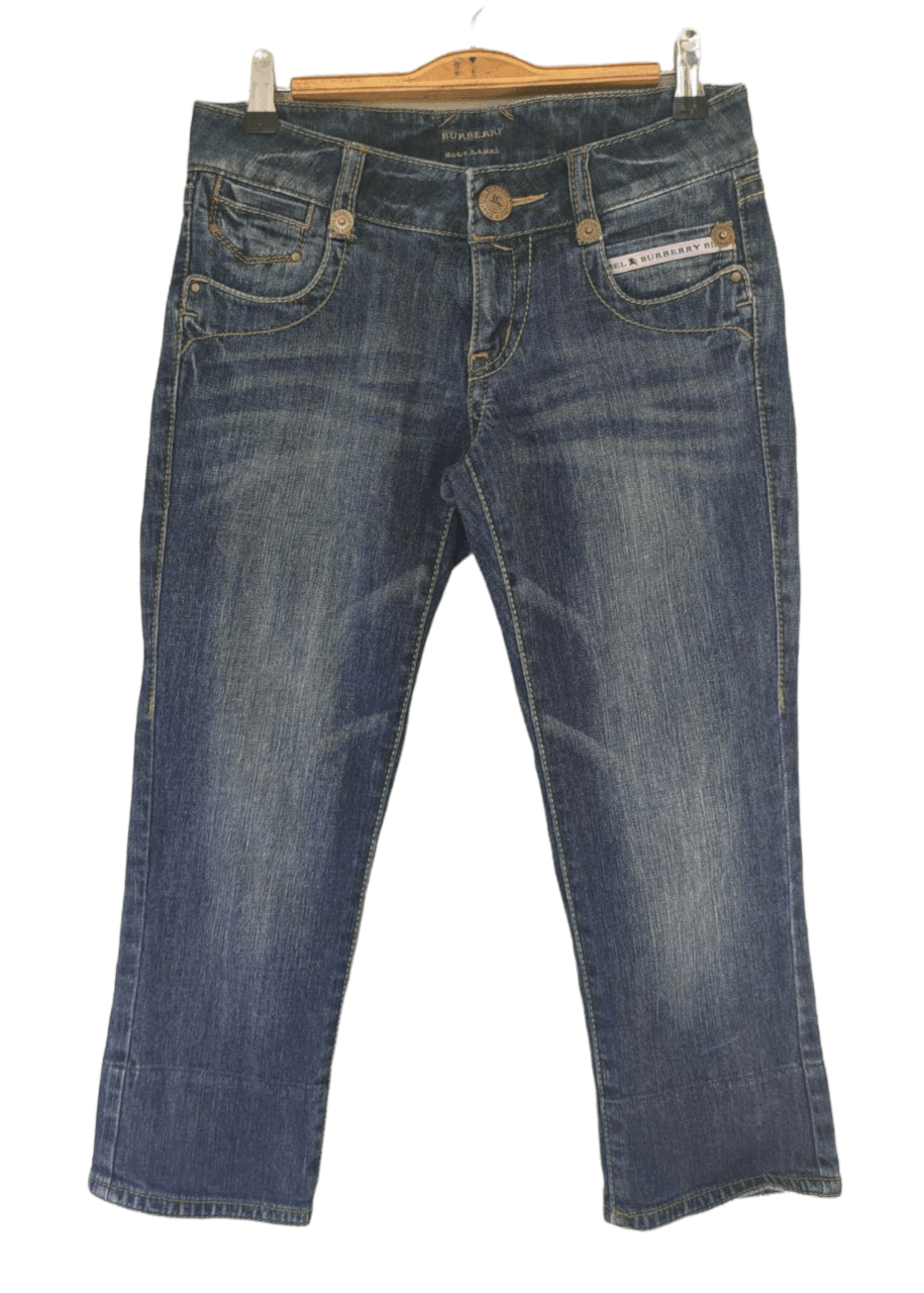 image of Burberry Crop Denim in Blue, Women's (Size 29)