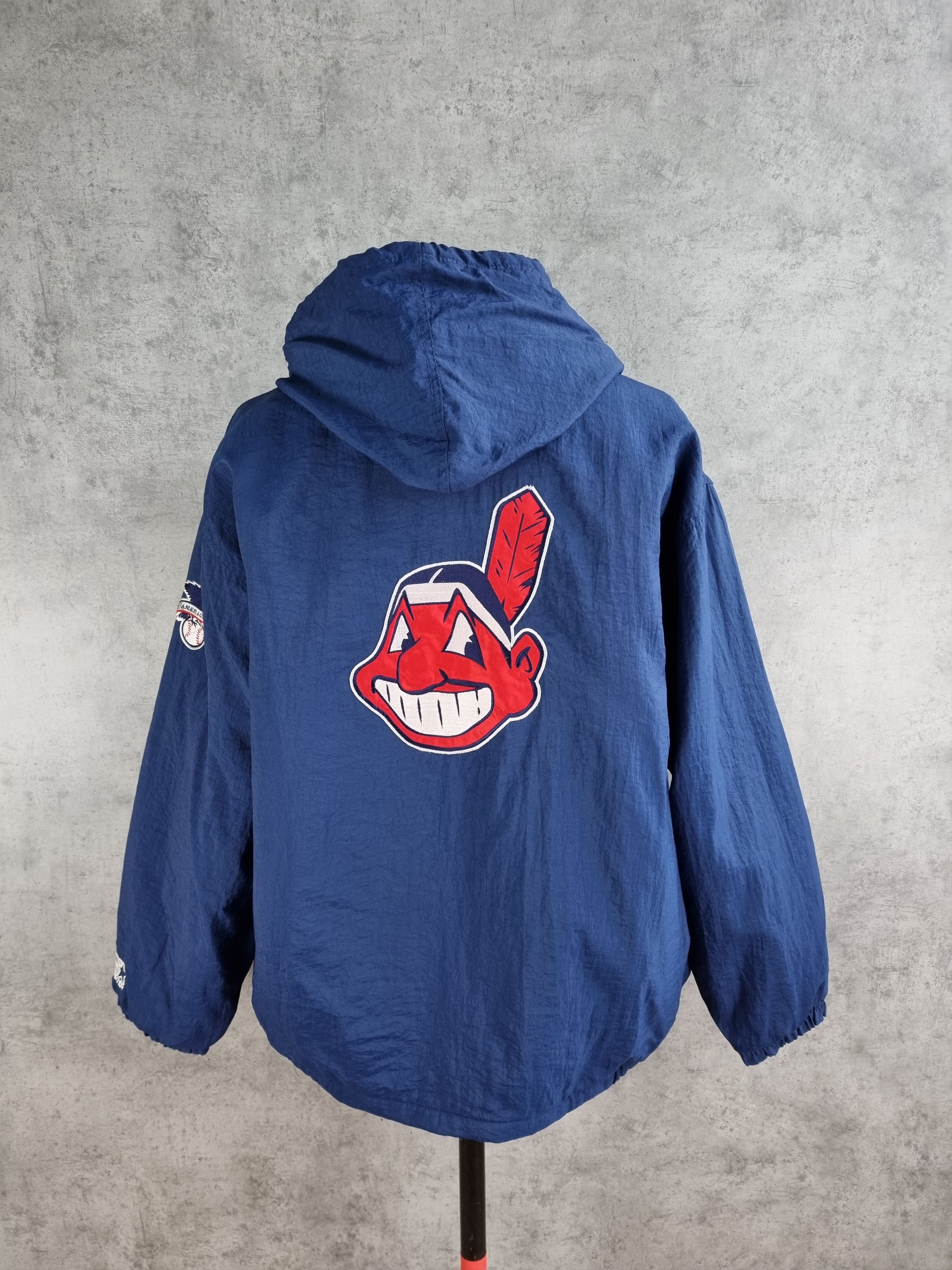 MLB × Starter × Vintage Rare 90s Indians Baseball MLB Starter Jacket Size US XL / EU 56 / 4 - 1 Thumbnail