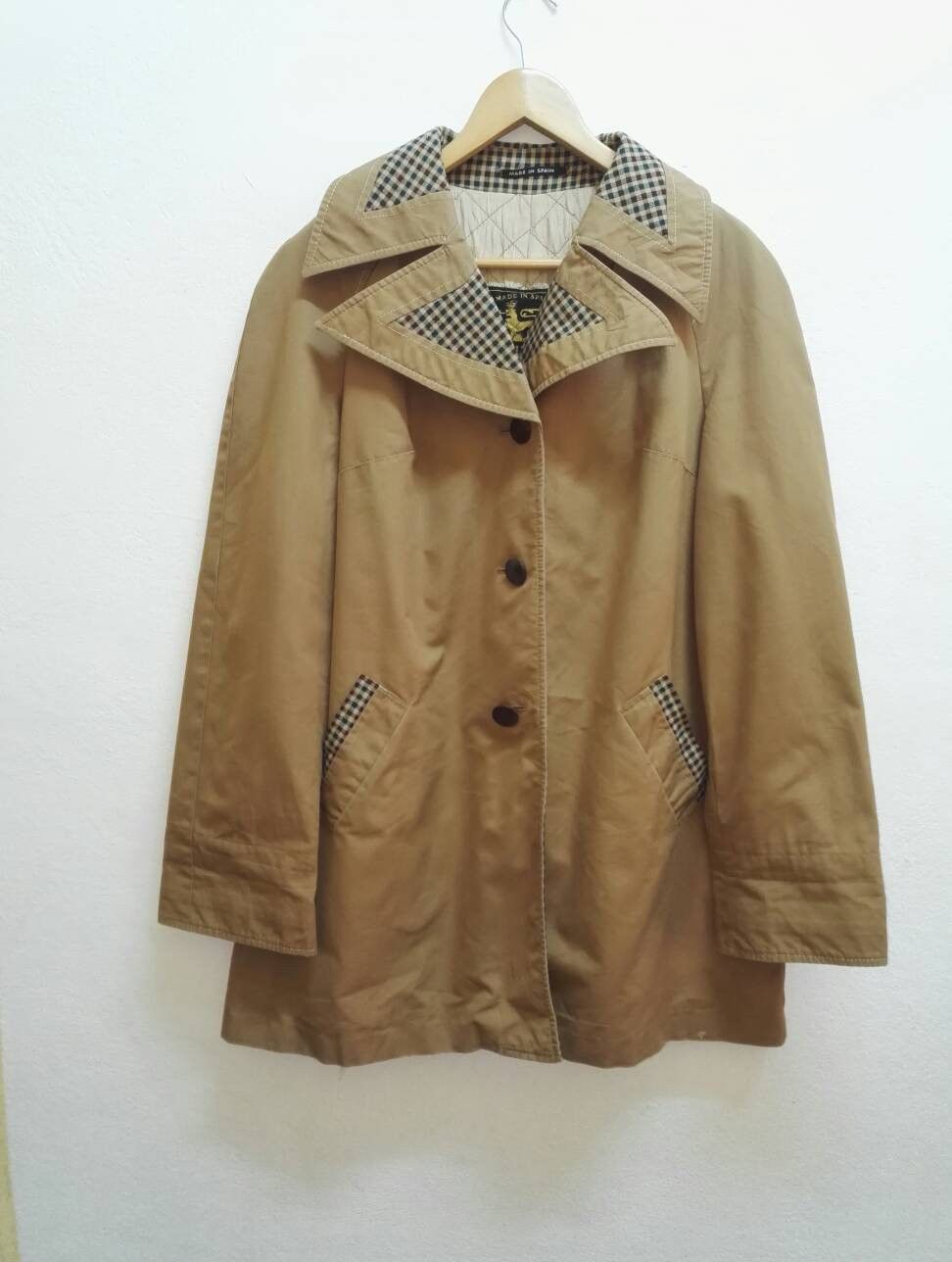 Japanese Brand 💥Very Rare💥 Trench Style Men's Coat INDUYCO Made In Spain Size US L / EU 52-54 / 3 - 1 Thumbnail