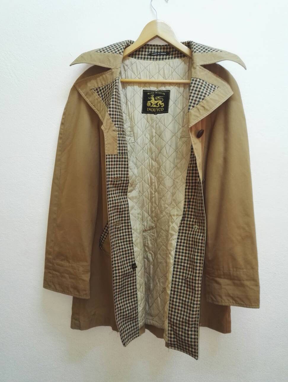 Japanese Brand 💥Very Rare💥 Trench Style Men's Coat INDUYCO Made In Spain Size US L / EU 52-54 / 3 - 2 Thumbnail