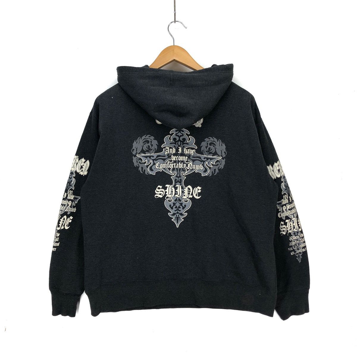 Japanese Brand BEAUMERE Rare Design Hoodie Big Print #1554-58 Size US L / EU 52-54 / 3 - 1 Thumbnail