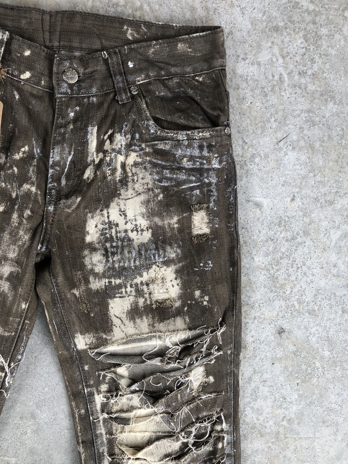 If Six Was Nine Hiderock Paint Splatter Distressed Jeans Size US 30 / EU 46 - 5 Thumbnail