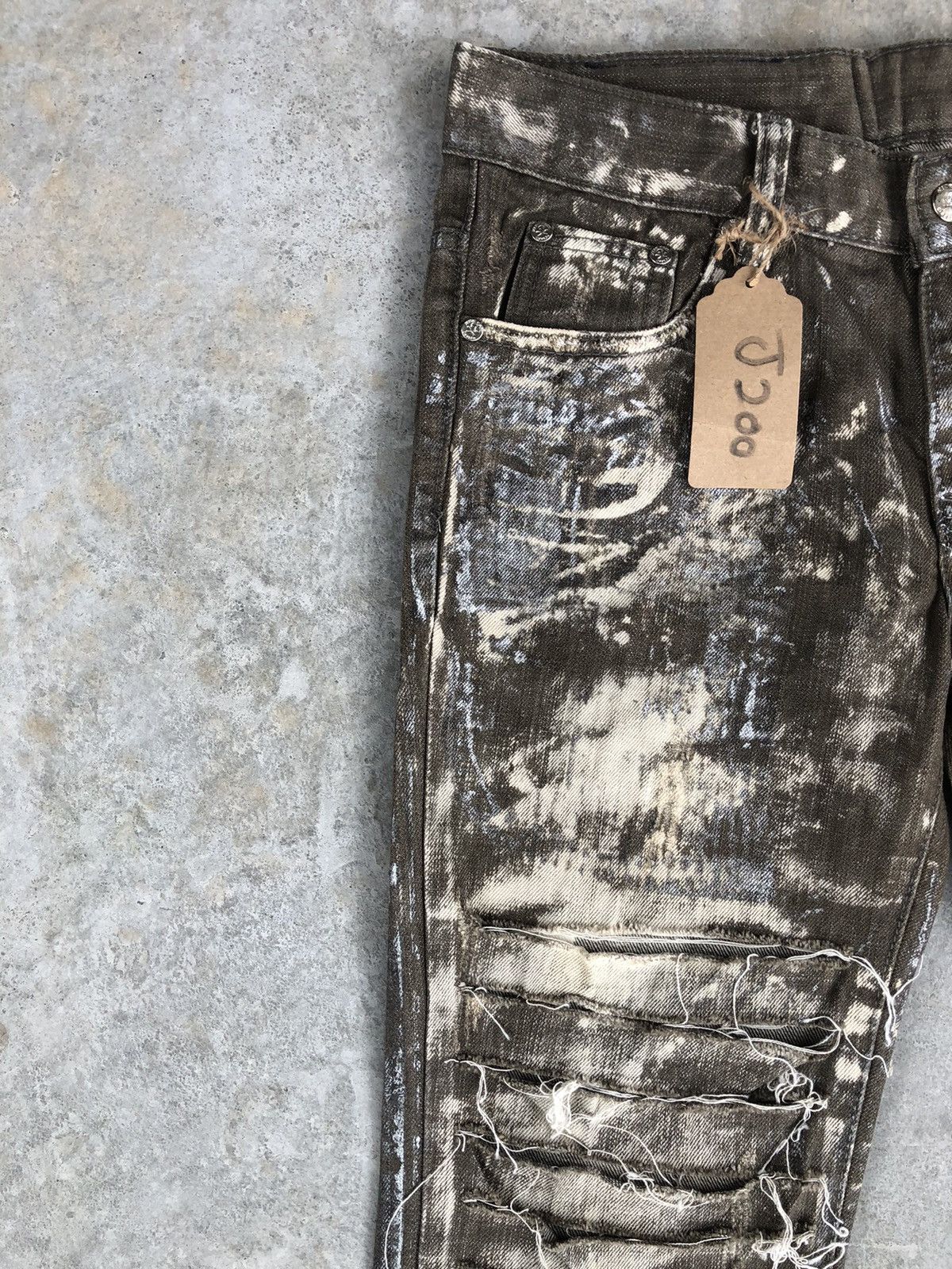 If Six Was Nine Hiderock Paint Splatter Distressed Jeans Size US 30 / EU 46 - 4 Thumbnail