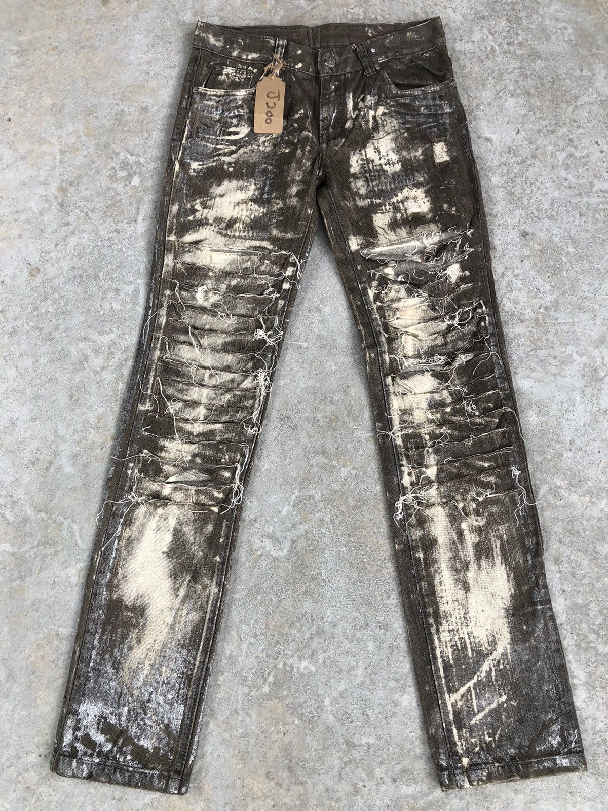 If Six Was Nine Hiderock Paint Splatter Distressed Jeans Size US 30 / EU 46 - 1 Thumbnail