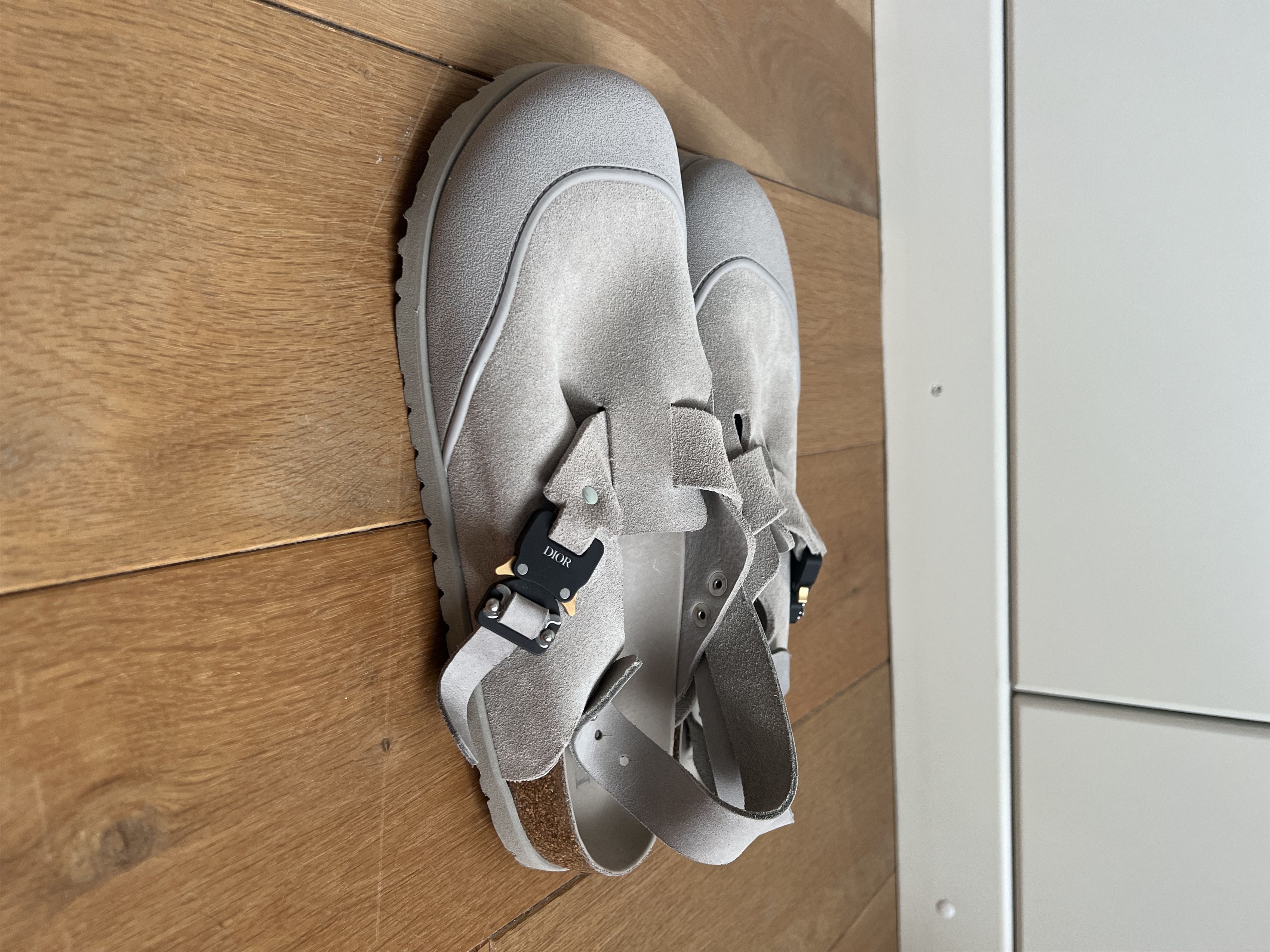 image of Birkenstock x Dior Tokio Mule Shoes in Beige/Grey, Men's (Size 11)