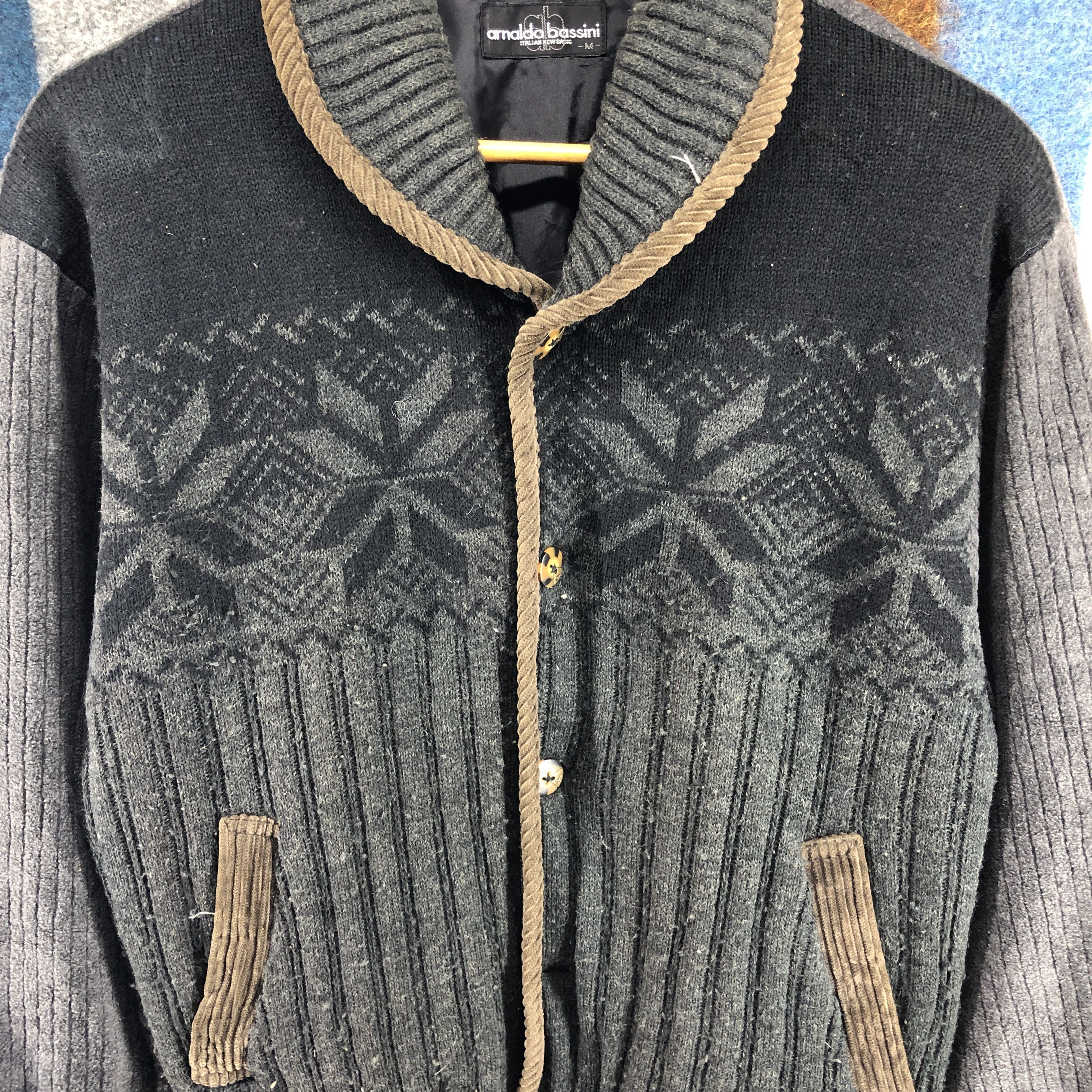 Other ARNALDO BASSINI ITALIAN Button Sweater Jacket #0147/H Size US M / EU 48-50 / 2 - 2 Thumbnail