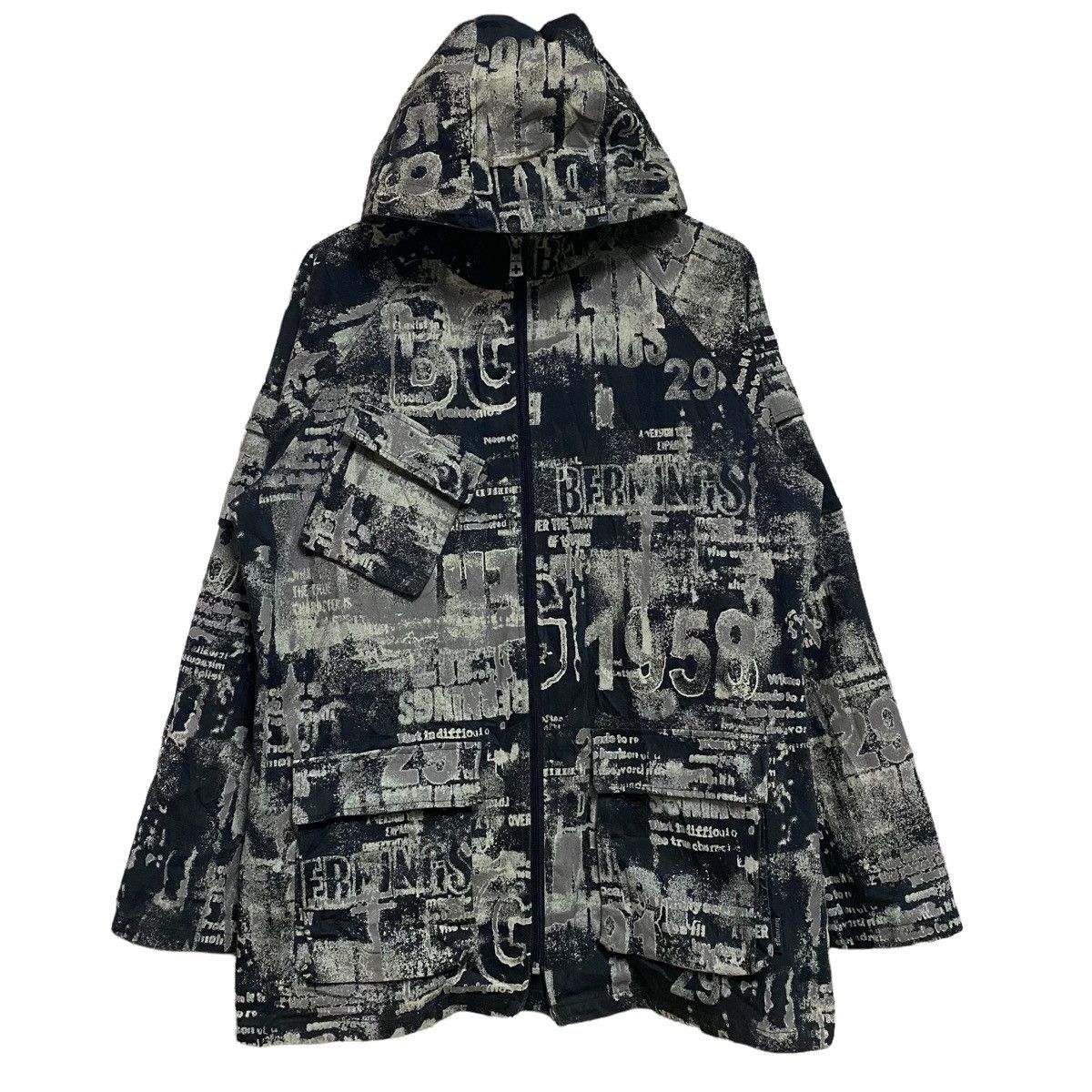 BERNINGS SHO 🇯🇵BERNING SHO Newspaper Printed Jacket Size US L / EU 52-54 / 3 - 1 Thumbnail