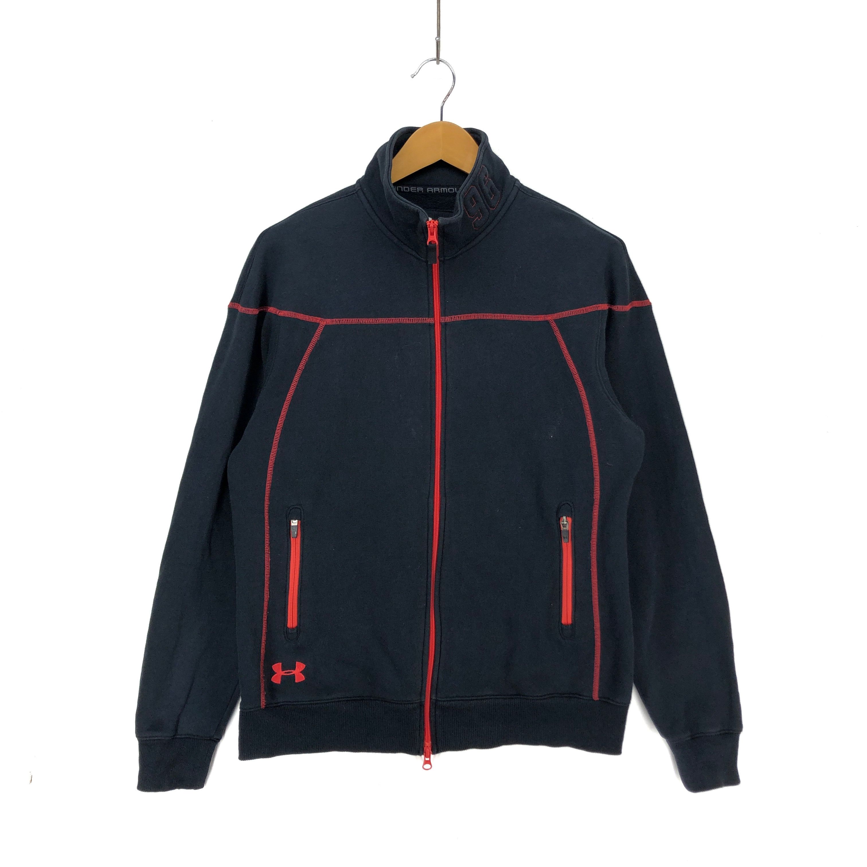 image of Under Armour Zipper Sweatshirt 1515-56 in Black, Men's (Size Large)