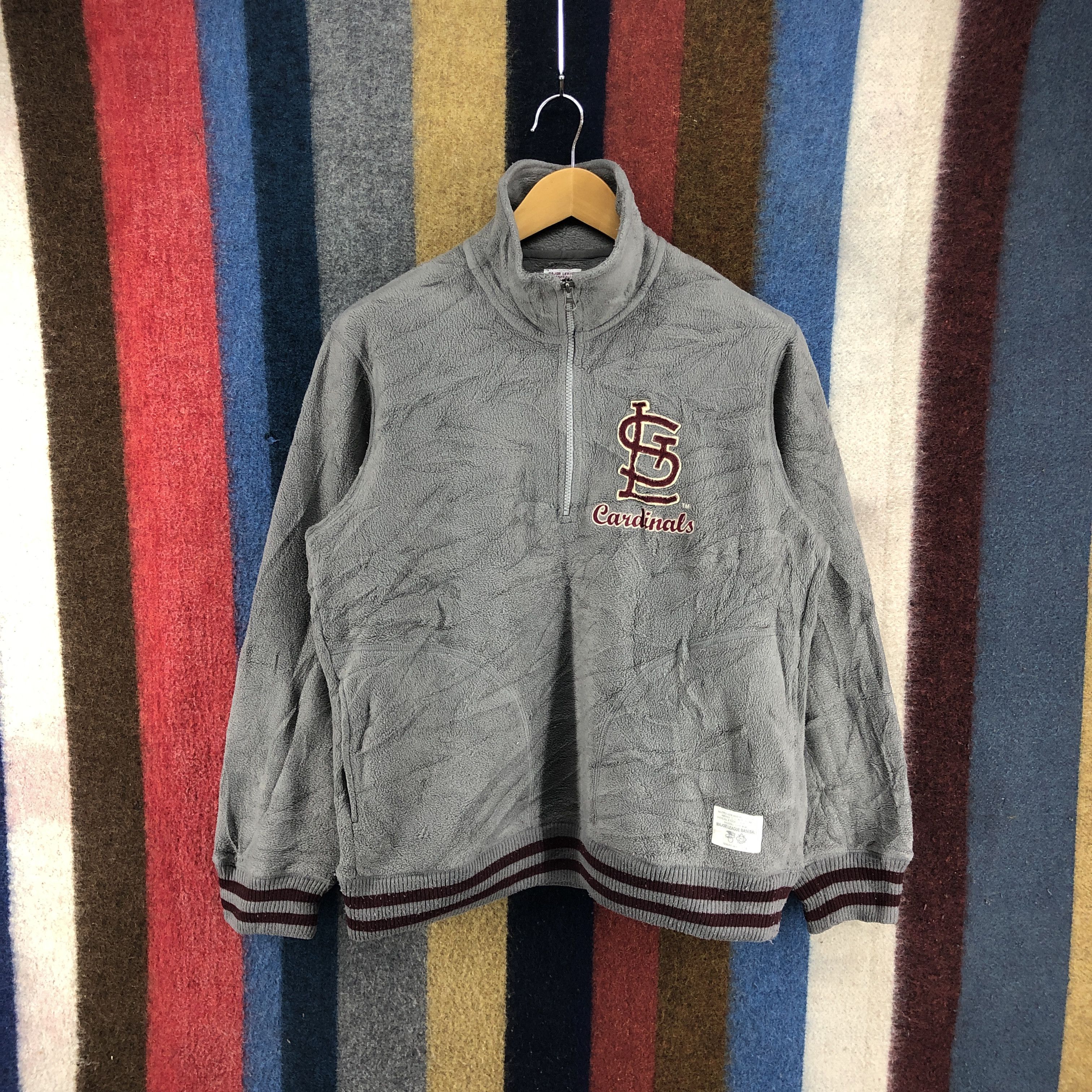 MLB ST. LOUIS CARDINALS Turtle Neck Fleece #077/D Size US L / EU 52-54 / 3 - 3 Thumbnail