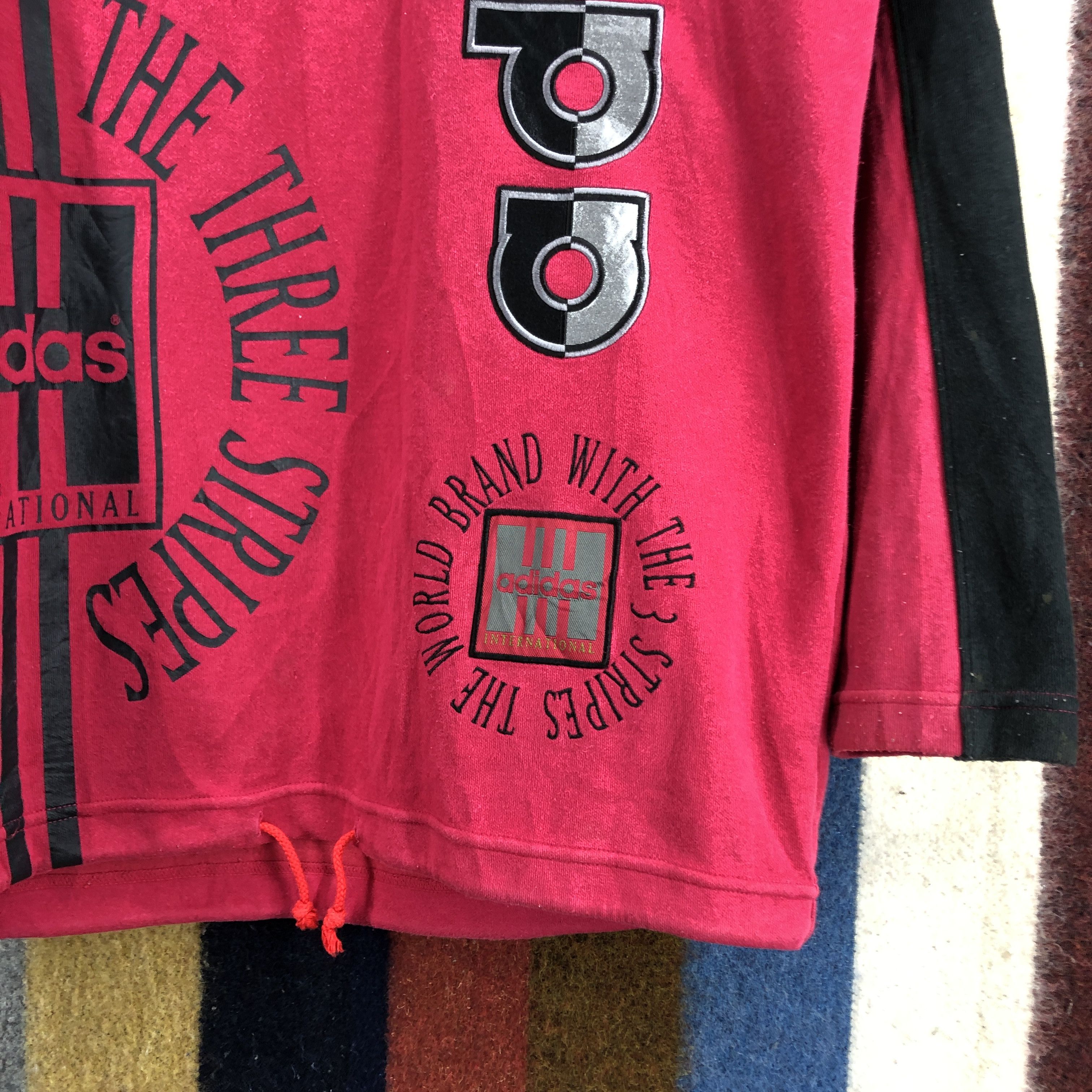 Adidas 90s ADIDAS THREE STRIPE Turtle Neck Sweatshirt #0439/S Size US M / EU 48-50 / 2 - 5 Thumbnail