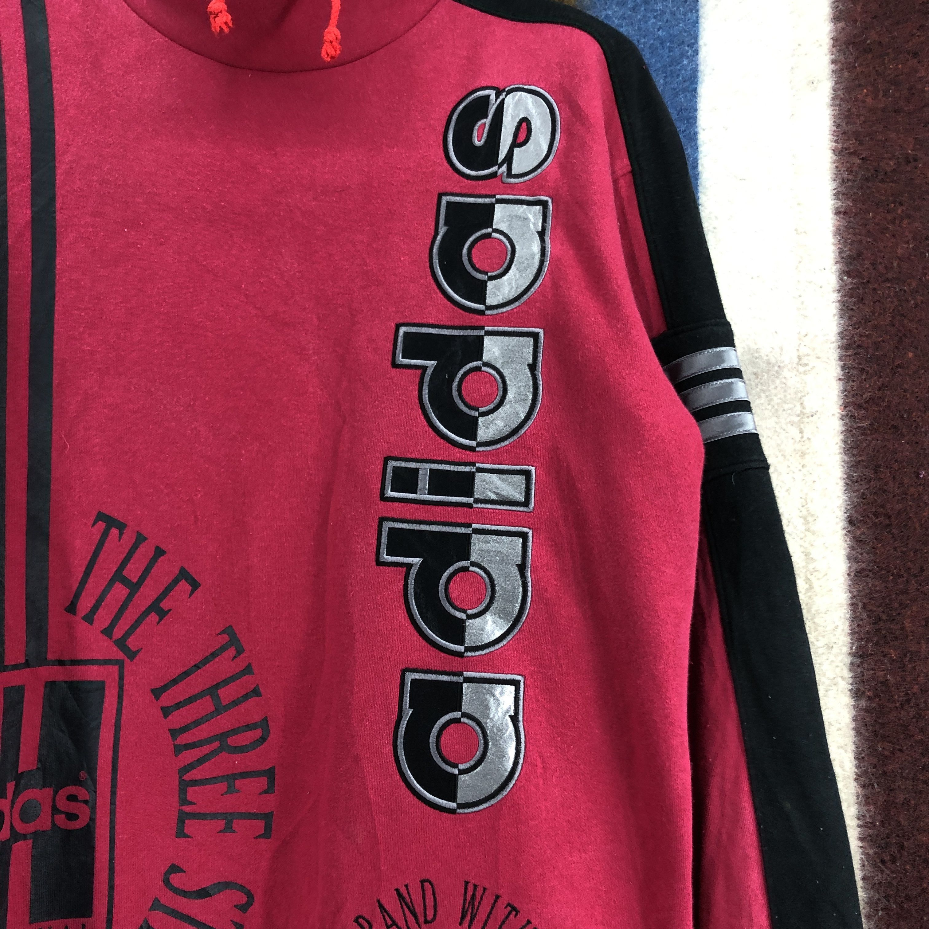 Adidas 90s ADIDAS THREE STRIPE Turtle Neck Sweatshirt #0439/S Size US M / EU 48-50 / 2 - 4 Thumbnail