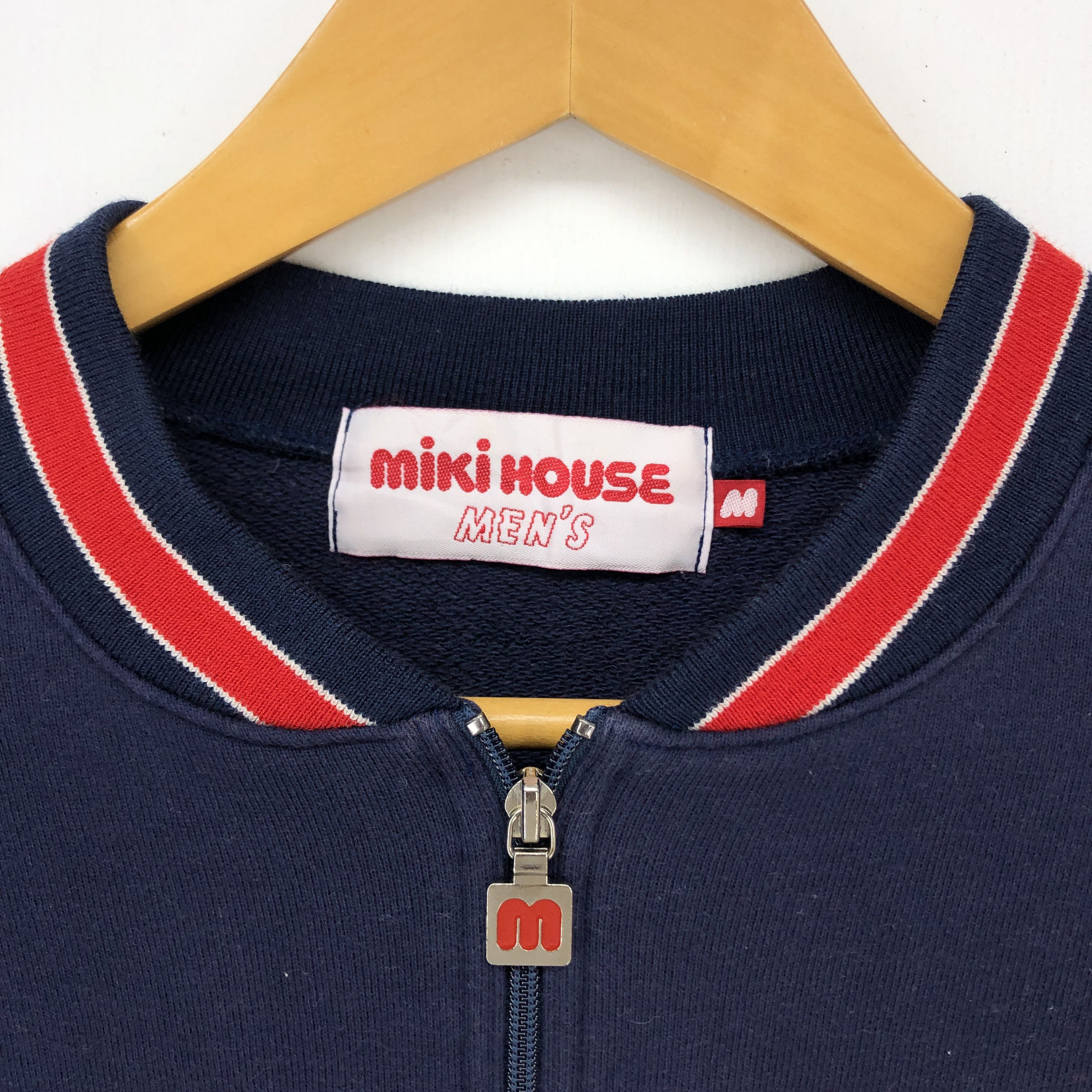 Japanese Brand MIKI HOUSE Zipper Sweatshirt Patch Logo #1483-54 Size US S / EU 44-46 / 1 - 5 Thumbnail