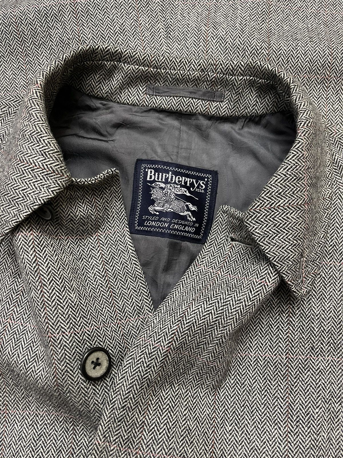 Burberry Vintage Burberrys Harringbone Twill Longcoat Size US M / EU 48-50 / 2 - 5 Thumbnail