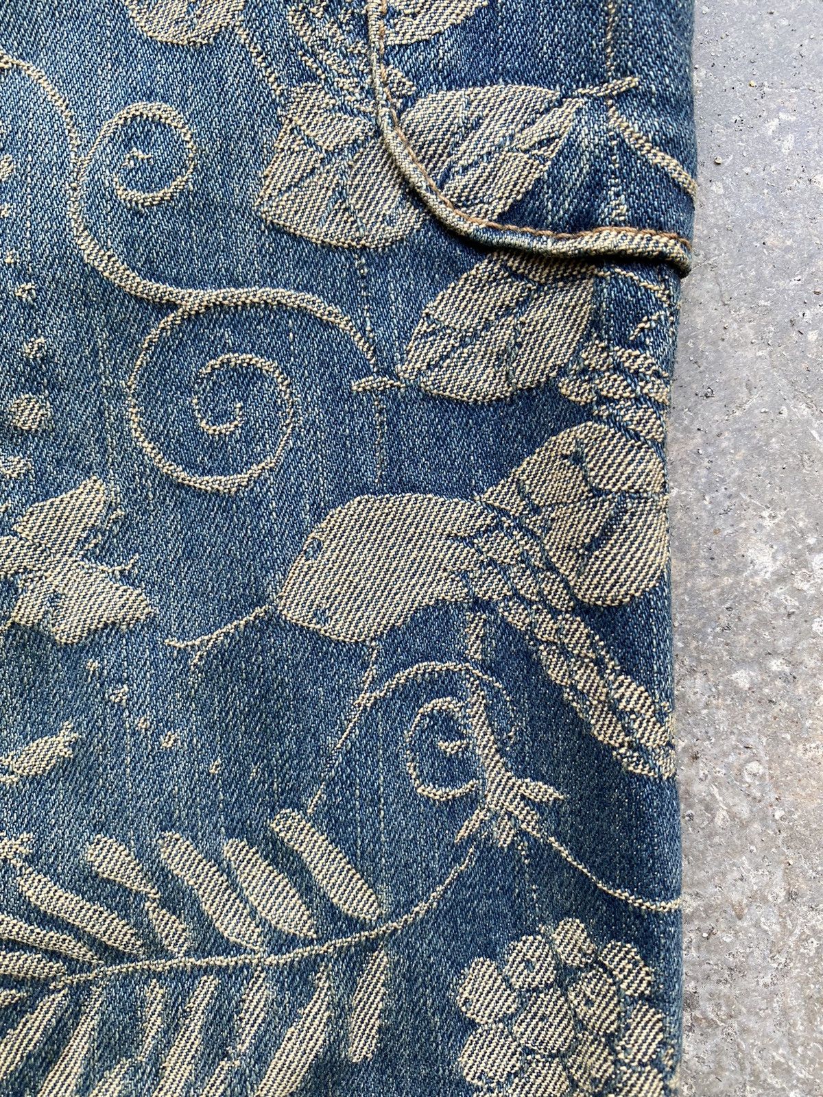 Beauty Beast 💥RARE💥 Japanese MASH MANIA “Snake 🐍” Full Embroidered Denim Size US 28 / EU 44 - 10 Thumbnail