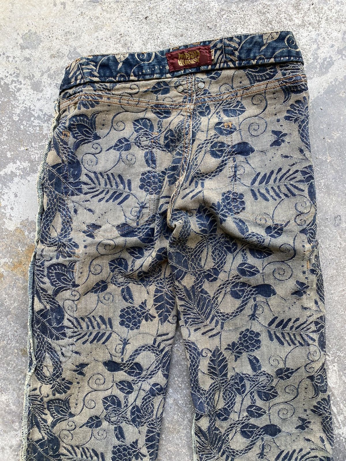 Beauty Beast 💥RARE💥 Japanese MASH MANIA “Snake 🐍” Full Embroidered Denim Size US 28 / EU 44 - 24 Thumbnail