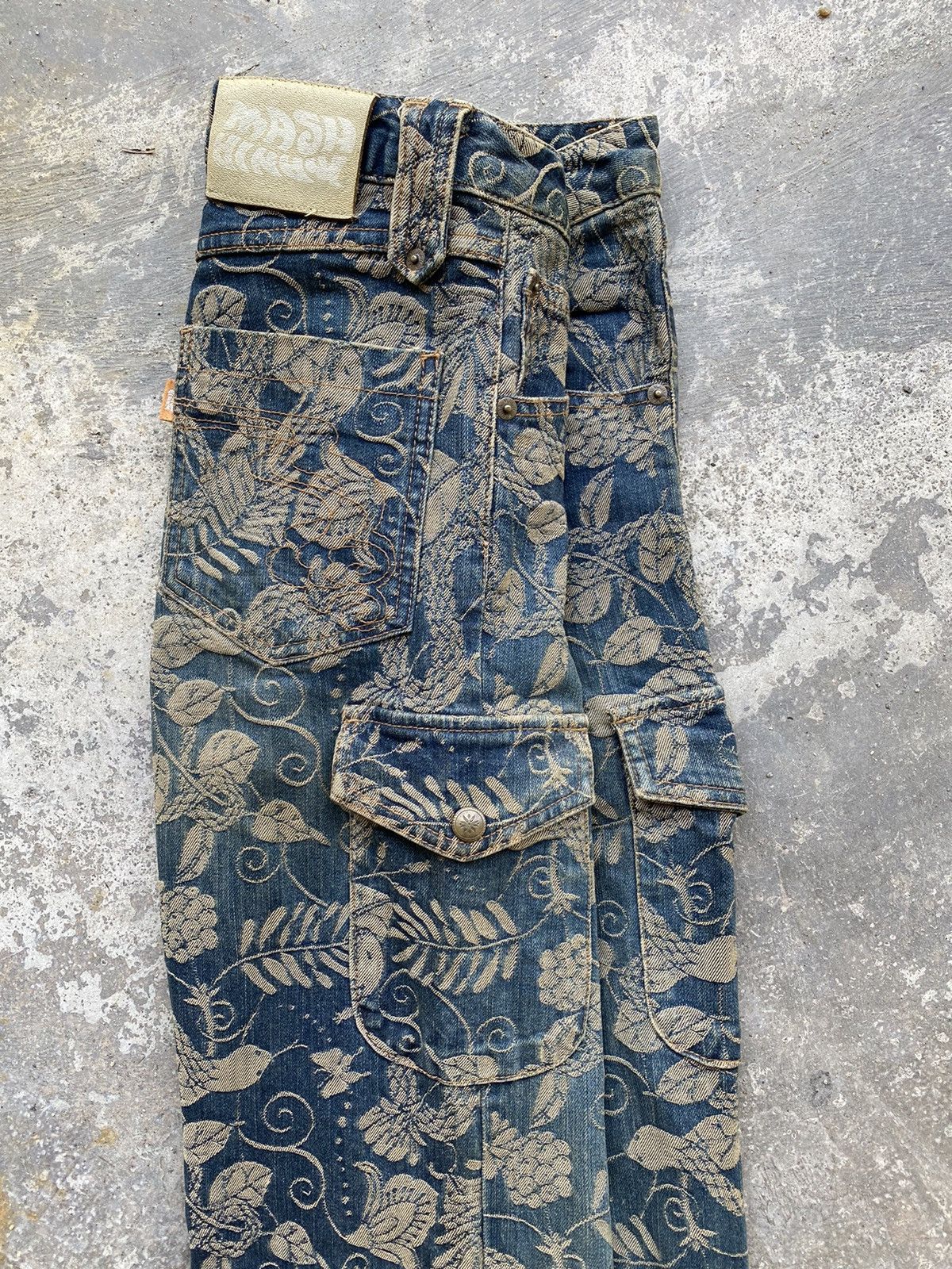 Beauty Beast 💥RARE💥 Japanese MASH MANIA “Snake 🐍” Full Embroidered Denim Size US 28 / EU 44 - 13 Thumbnail