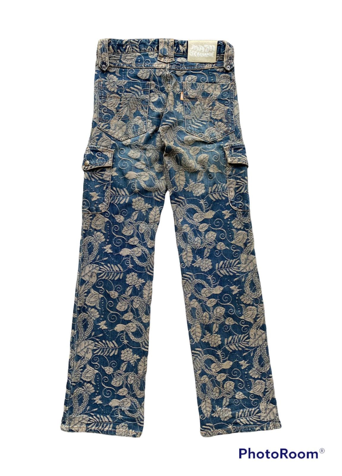 Beauty Beast 💥RARE💥 Japanese MASH MANIA “Snake 🐍” Full Embroidered Denim Size US 28 / EU 44 - 2 Thumbnail