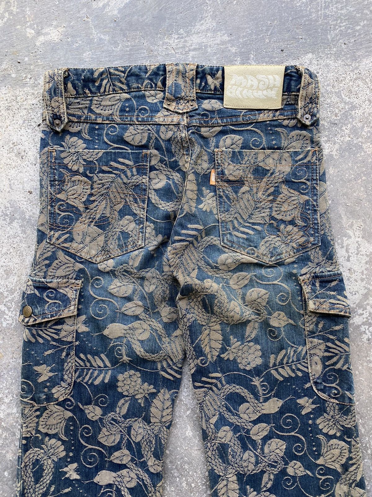 Beauty Beast 💥RARE💥 Japanese MASH MANIA “Snake 🐍” Full Embroidered Denim Size US 28 / EU 44 - 14 Thumbnail