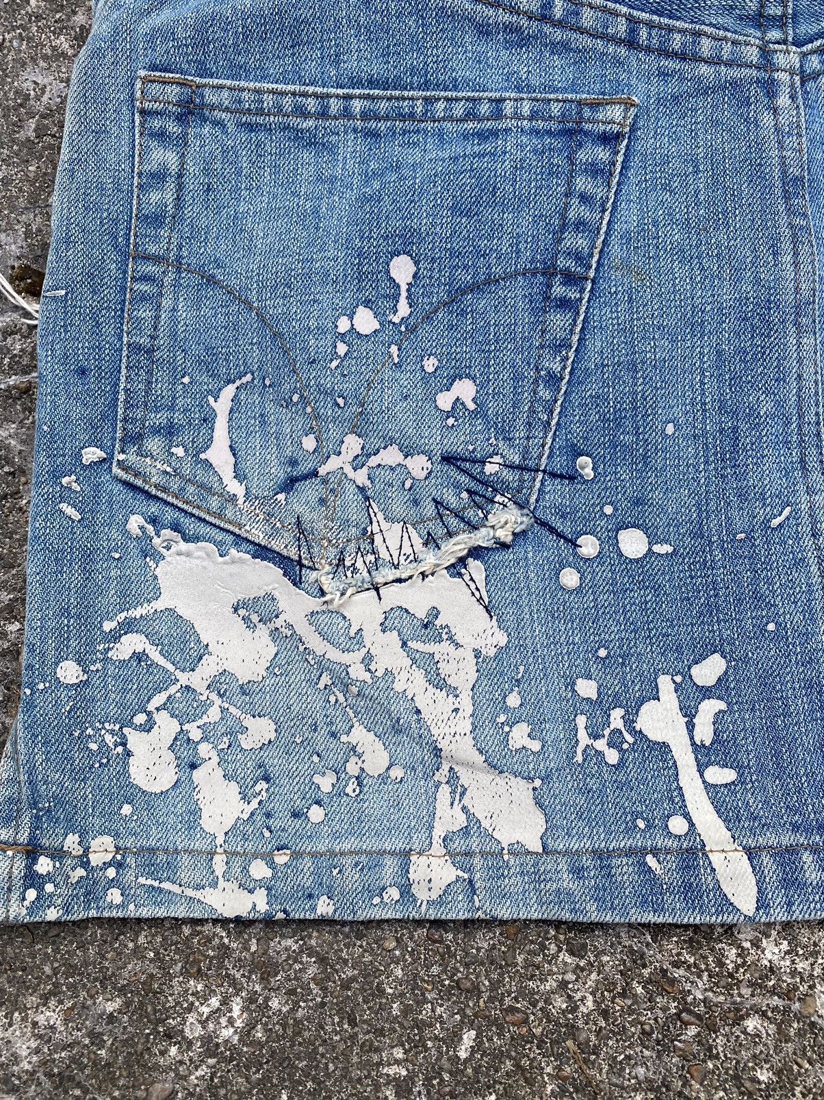 Hysteric Glamour 💥RARE💥 90s HYSTERIC GLAMOUR Splash Paint Distress Skirts Size 31" - 9 Thumbnail