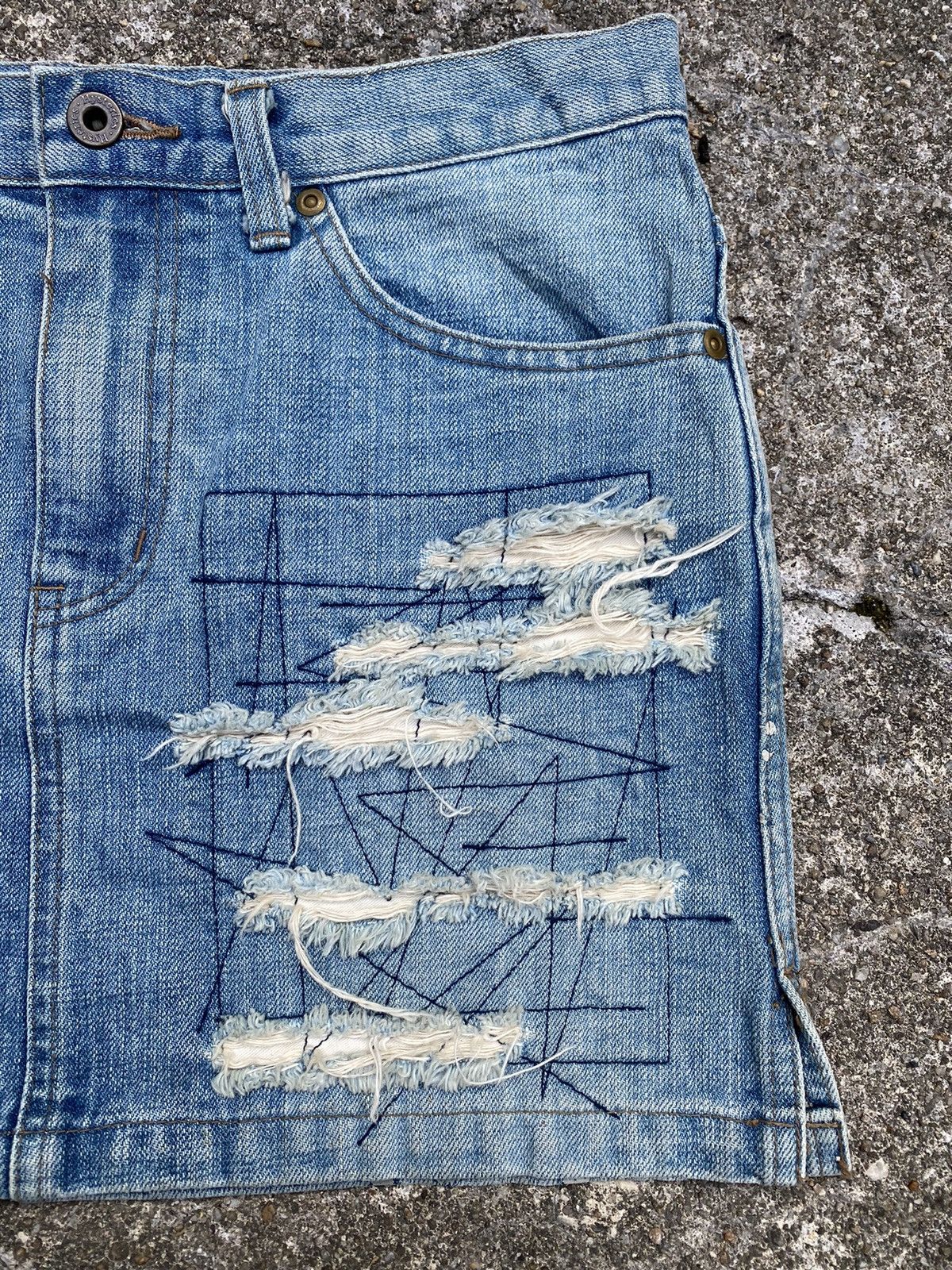 Hysteric Glamour 💥RARE💥 90s HYSTERIC GLAMOUR Splash Paint Distress Skirts Size 31" - 3 Thumbnail